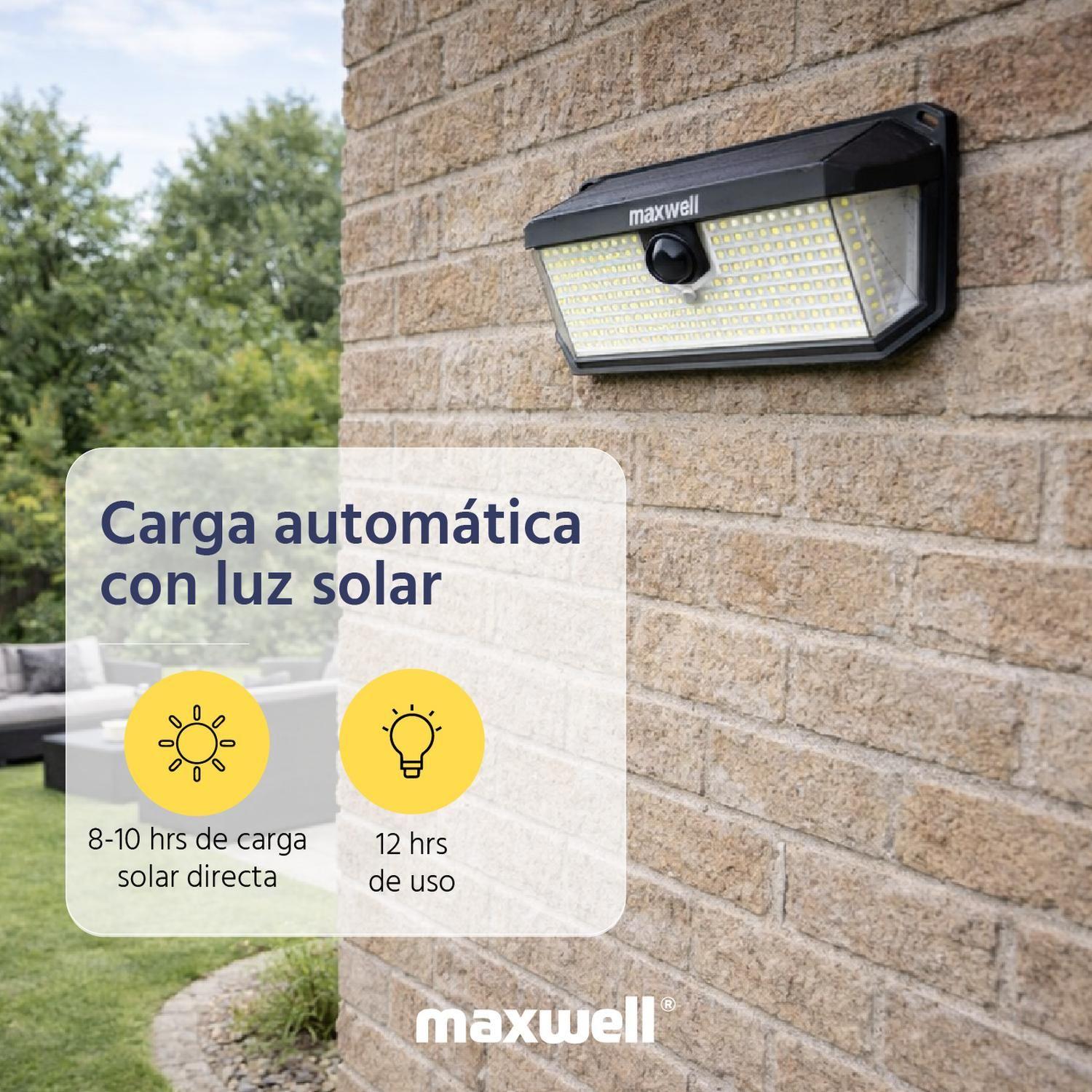 Foco Lampara Solar 388 LED Maxwell Exterior con Sensor L-1