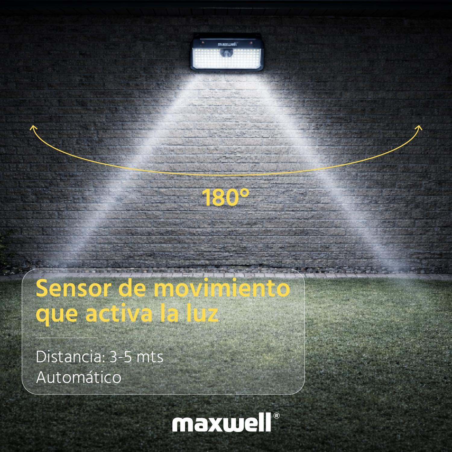 Foco Lampara Solar 388 LED Maxwell Exterior con Sensor L-3