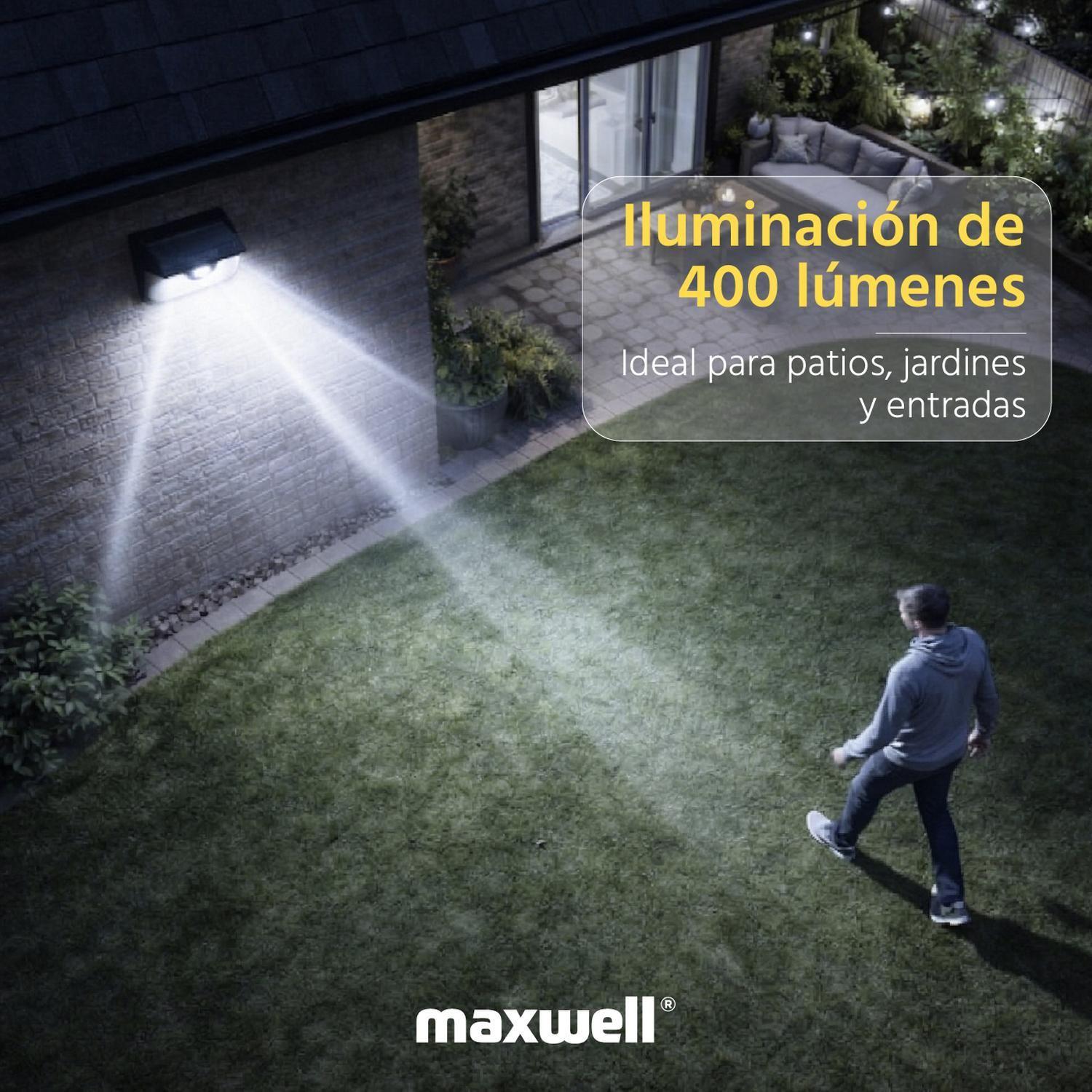 Foco Lampara Solar 388 LED Maxwell Exterior con Sensor L-4