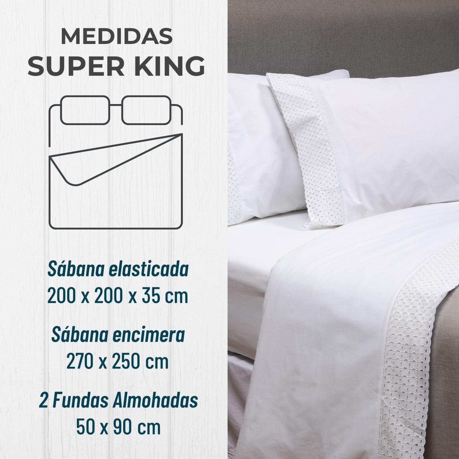 Sabanas Bordadas King Super King CasaTua +Fundas Almohada Super King-2