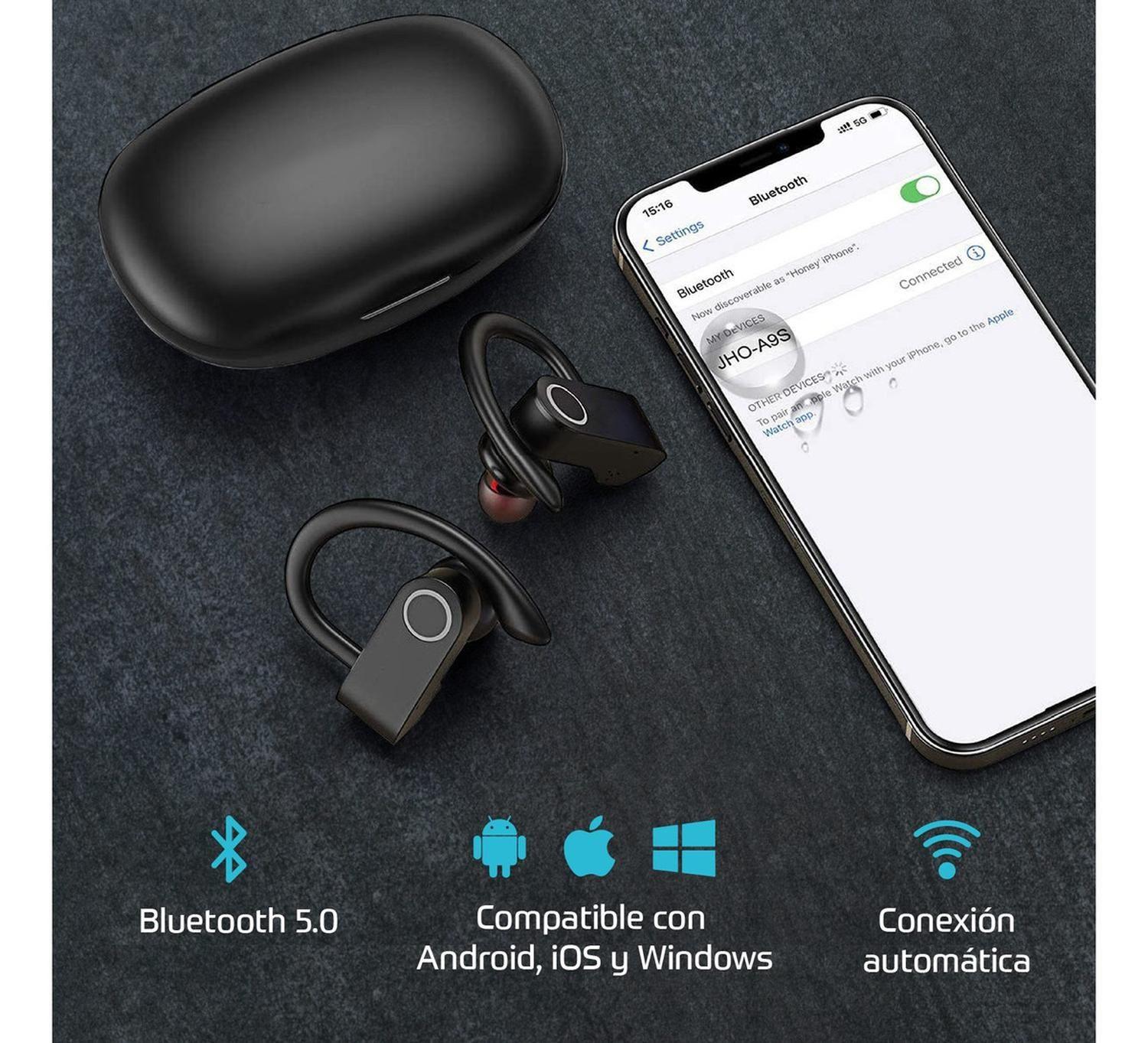 Audifonos Deportivos Inalambricos Bluetooth Estuche Recarga-6