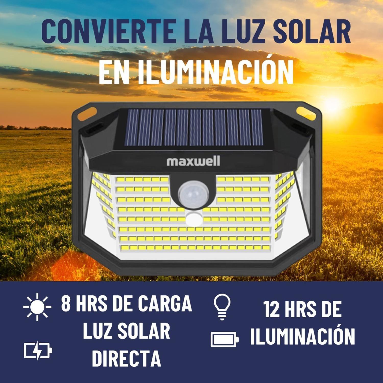 Pack Foco Solar 178 Led Exterior Pared + Sensor x4-2