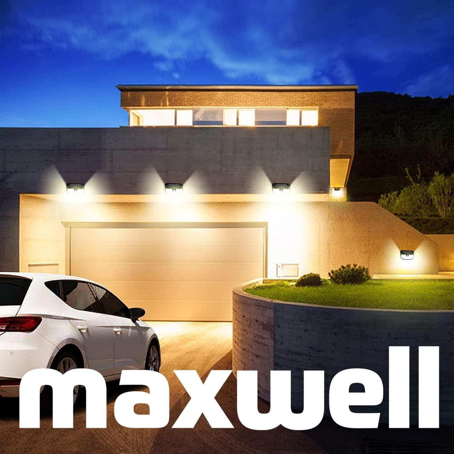 Pack Foco Solar 178 Led Exterior Pared + Sensor x4-8