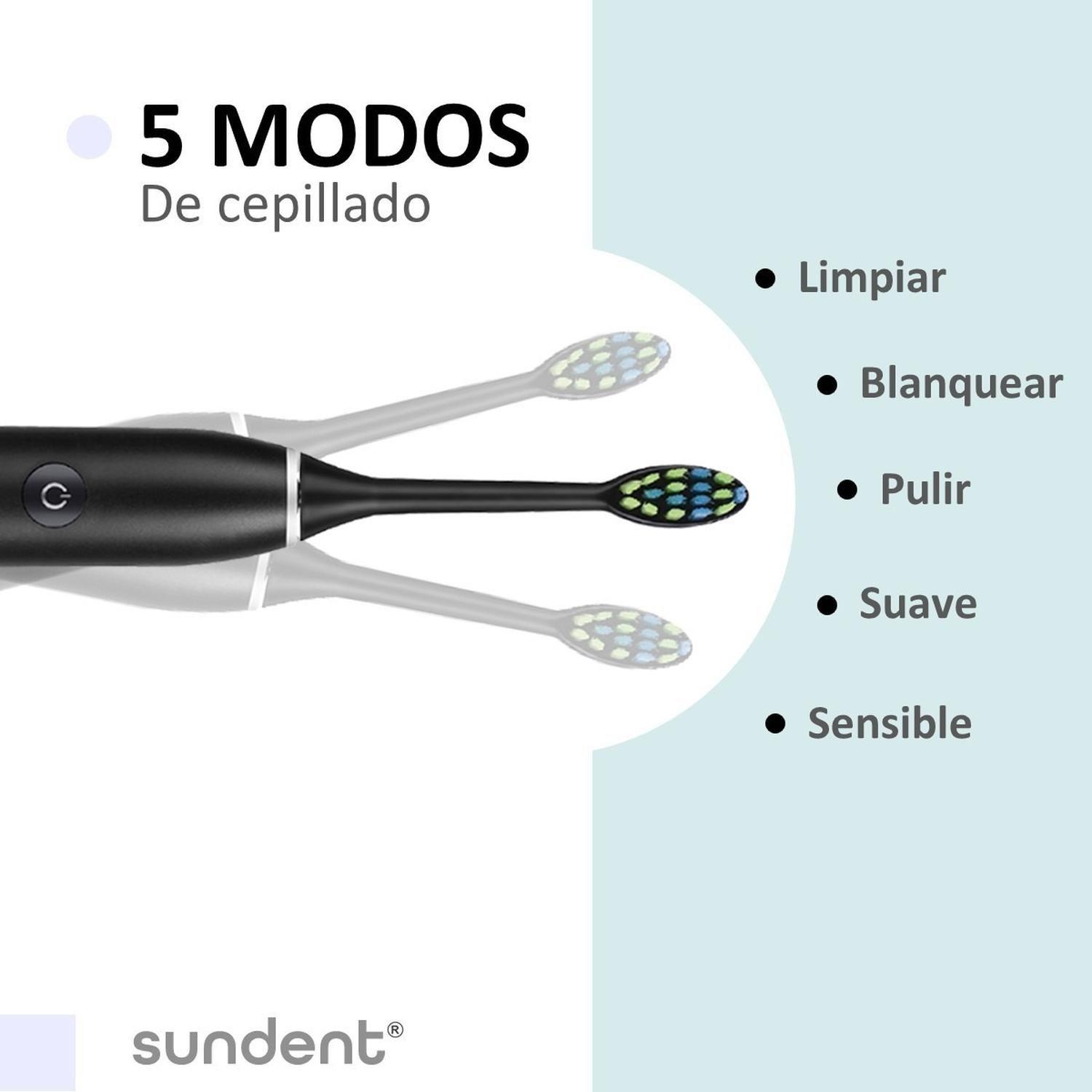 Cepillo Dientes Electrico Sundent Recargable+Repuesto-3