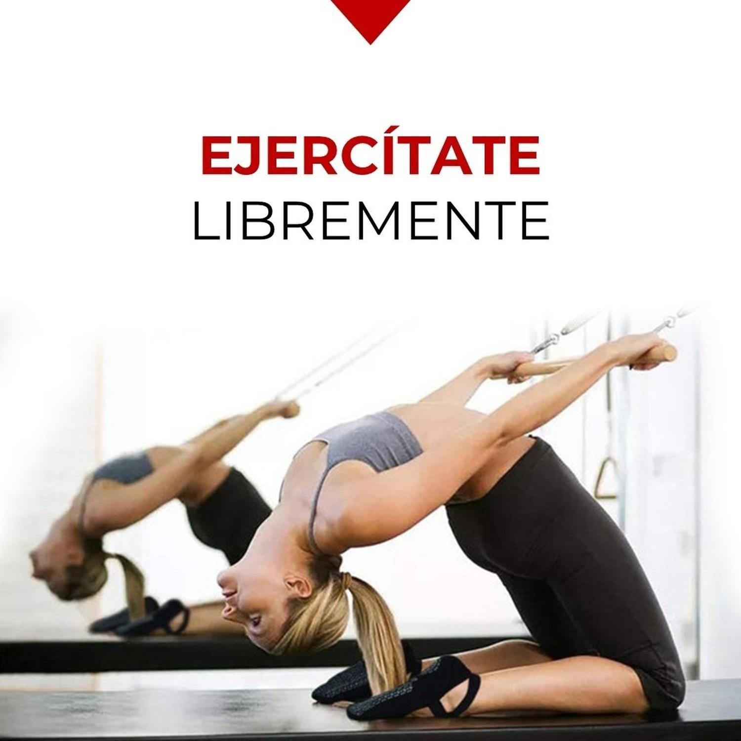 Calcetines Antideslizantes Yoga Pilates Fitnics Set 3 Pares Gris Morado Azul-5