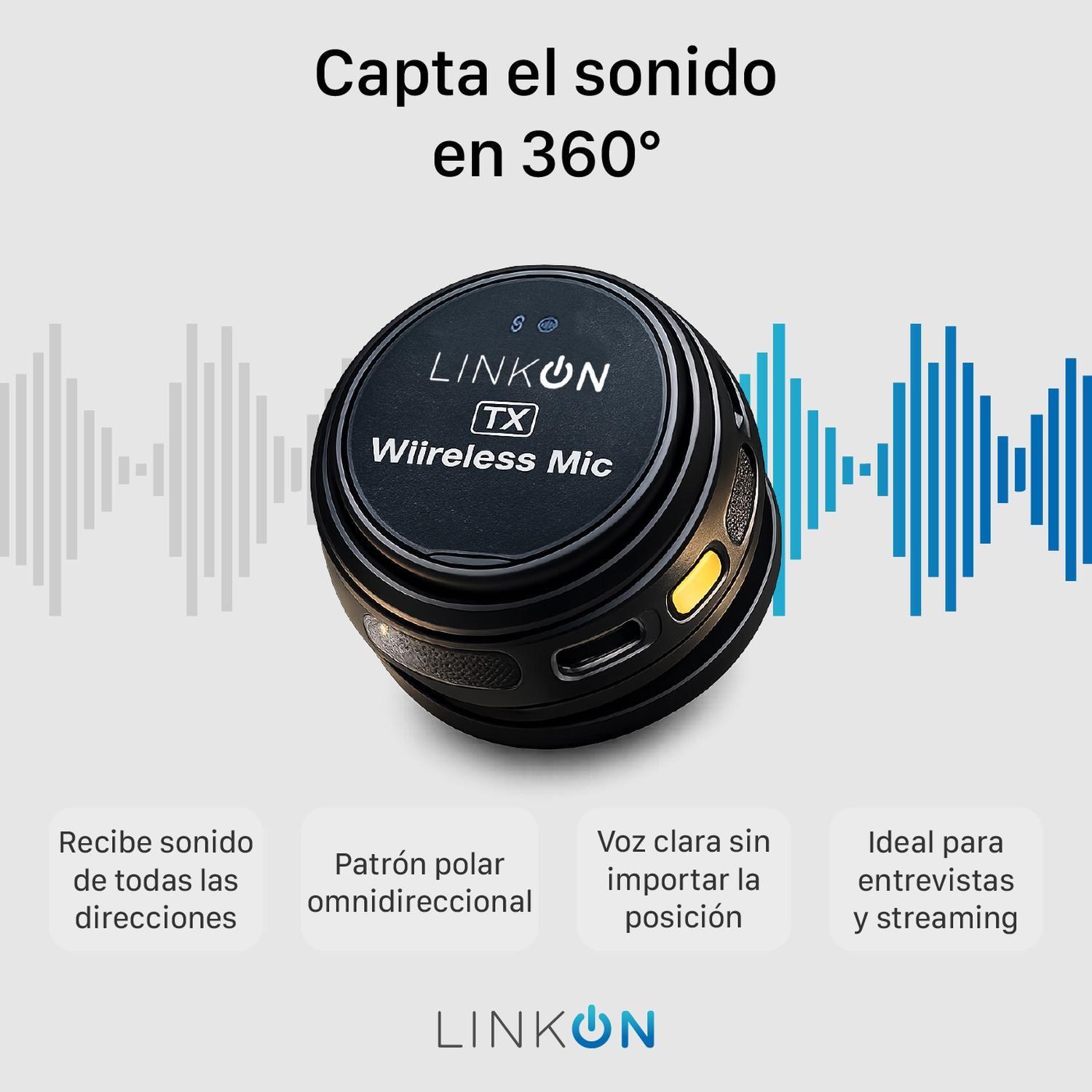 Microfono Inalambrico para Celular Linkon Solapa Lavalier x2-4