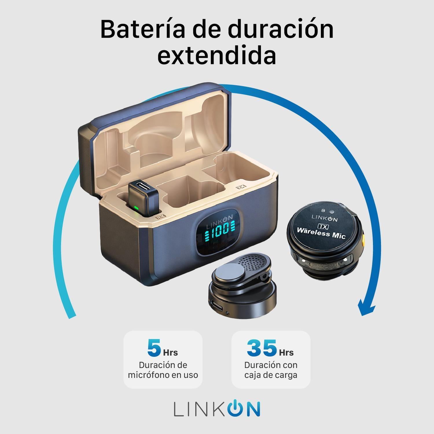 Microfono Inalambrico para Celular Linkon Solapa Lavalier x2-6