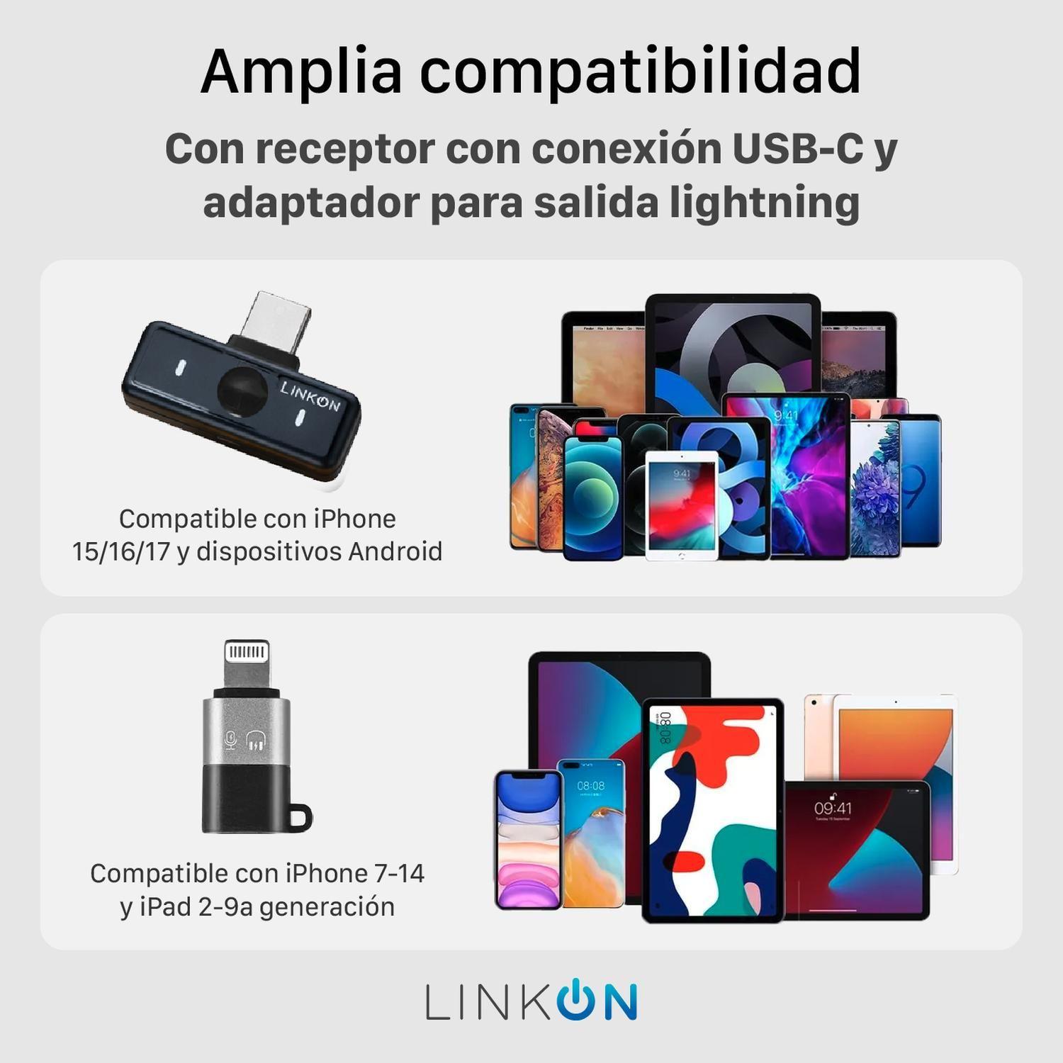 Microfono Inalambrico para Celular Linkon Solapa Lavalier x2-7