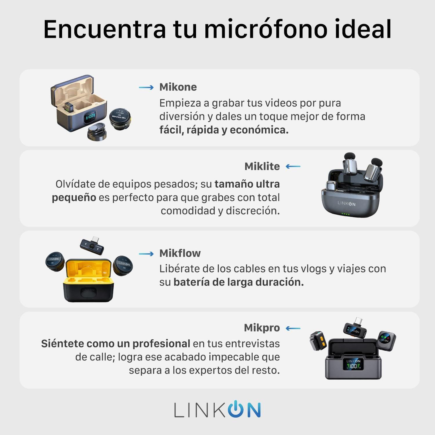 Microfono Inalambrico para Celular Linkon Solapa Lavalier x2-9