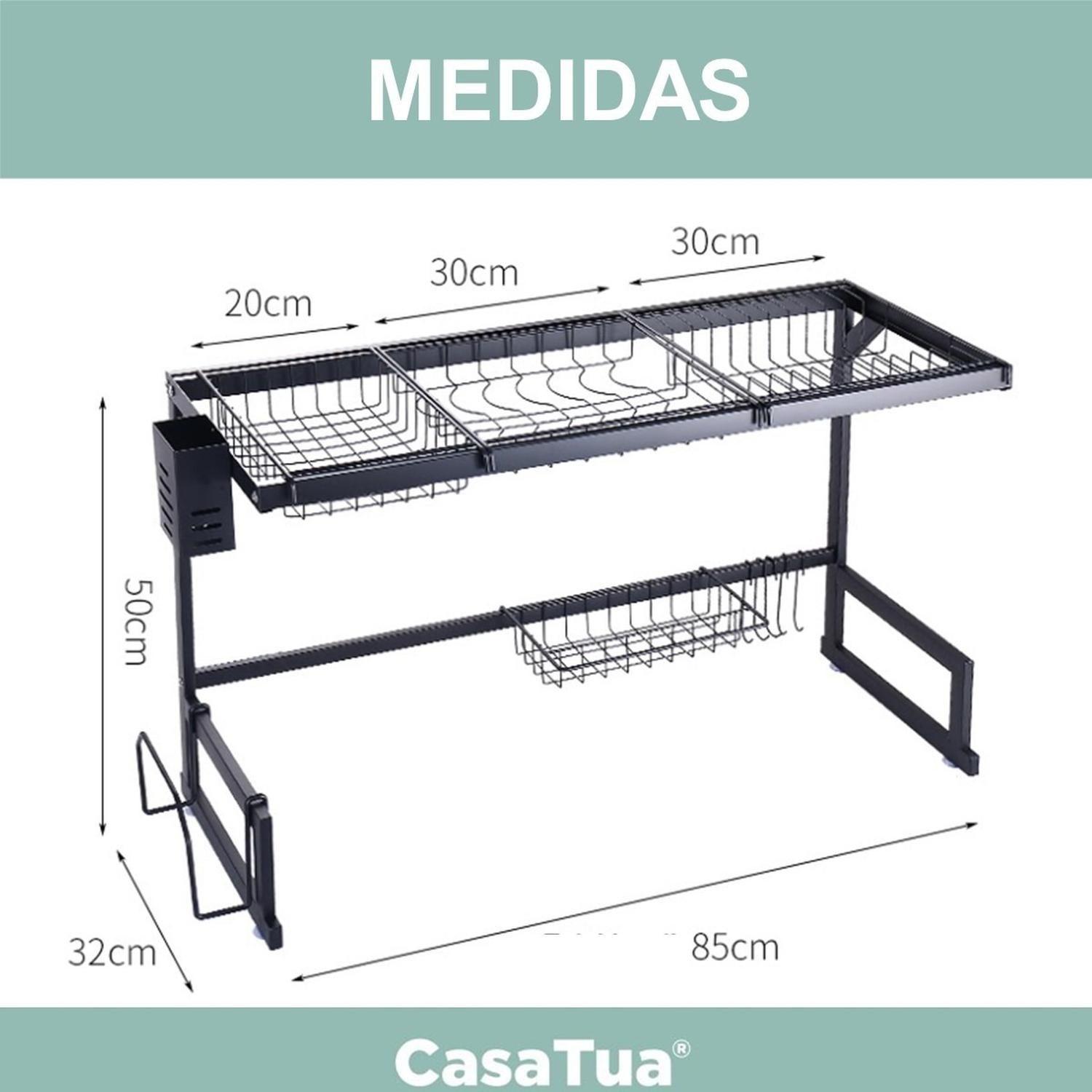 Secaplatos Escurridor 85cm Sobre Lavaplato Acero Inoxidable-6