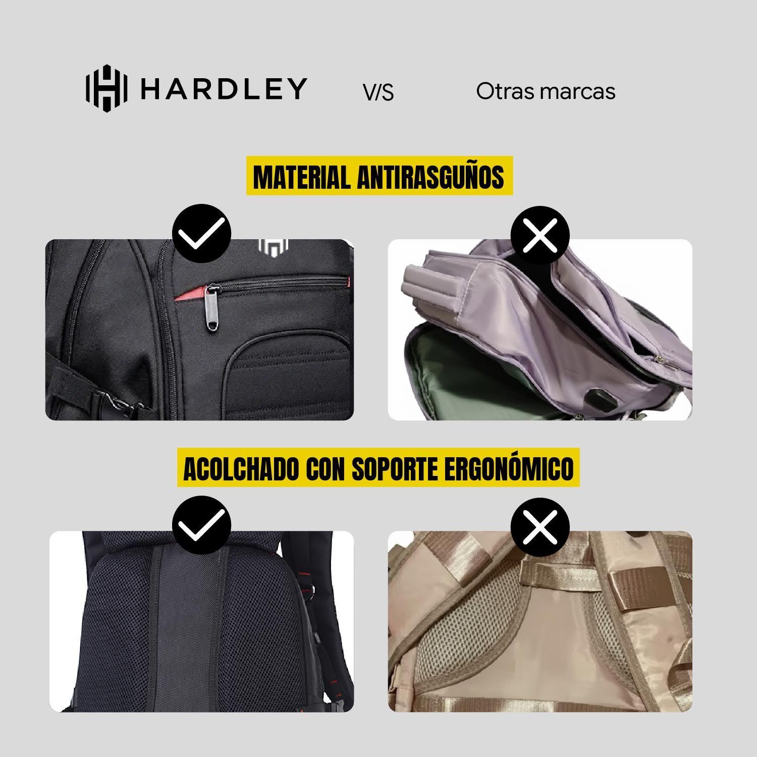 Mochila Notebook Hardley Balistica Impermeable 38L + USB-3