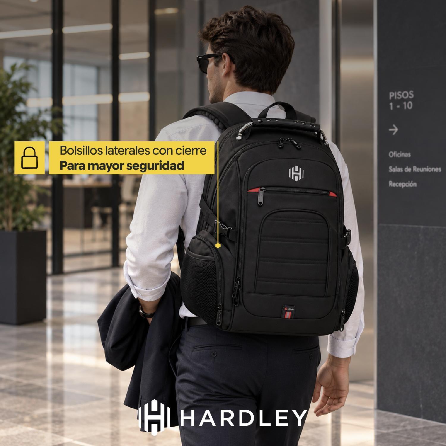 Mochila Notebook Hardley Balistica Impermeable 38L + USB-4