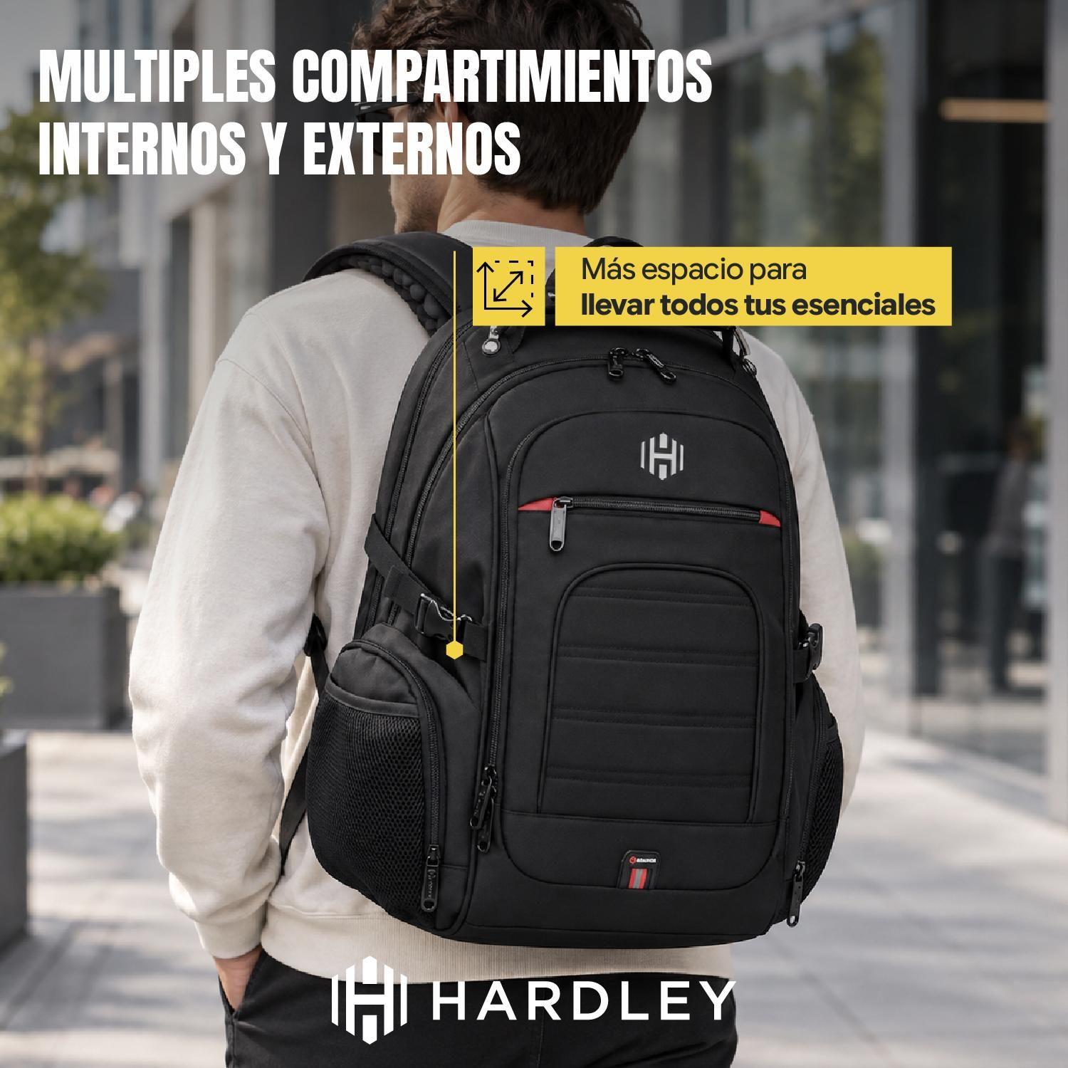 Mochila Notebook Hardley Balistica Impermeable 38L + USB-7