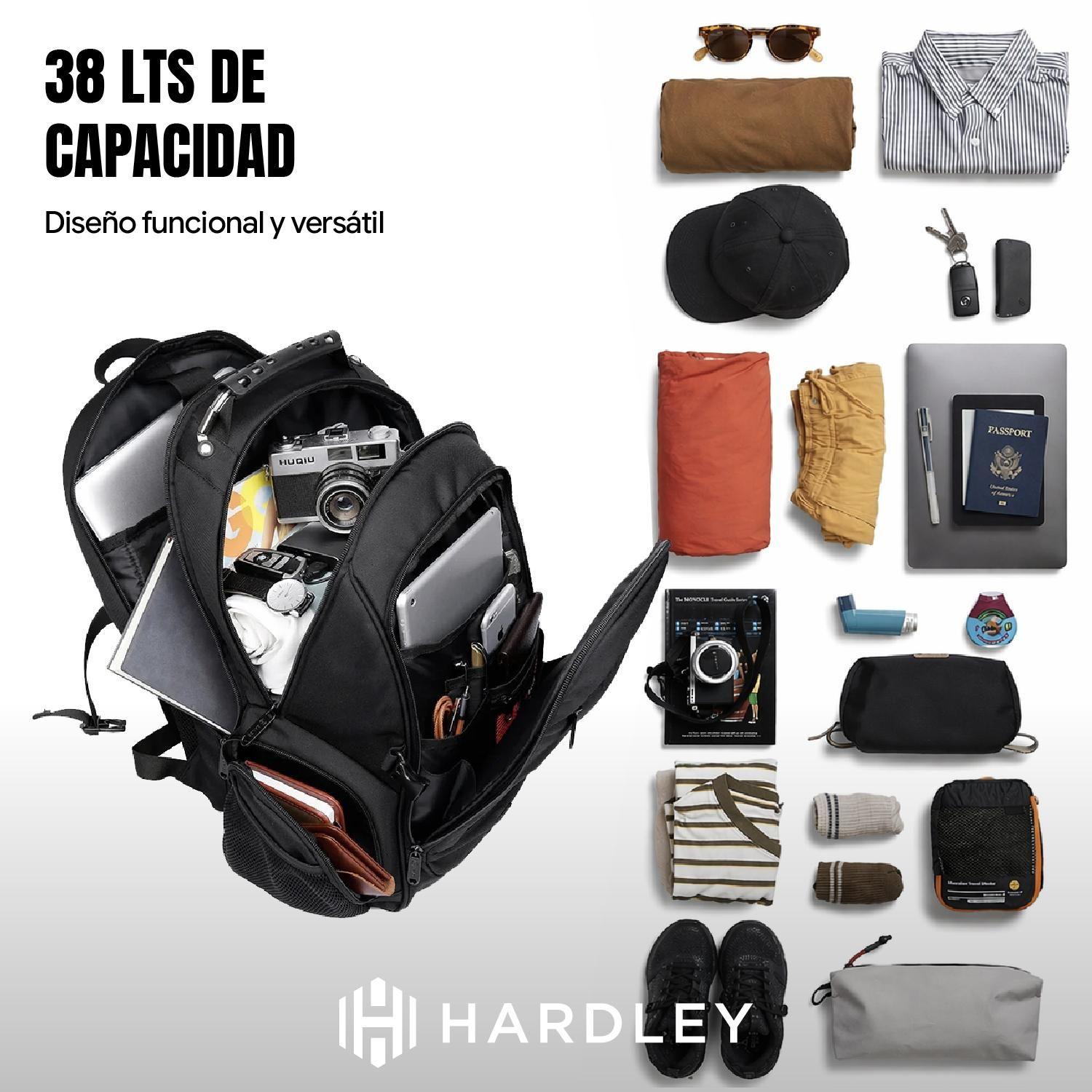 Mochila Notebook Hardley Balistica Impermeable 38L + USB-8