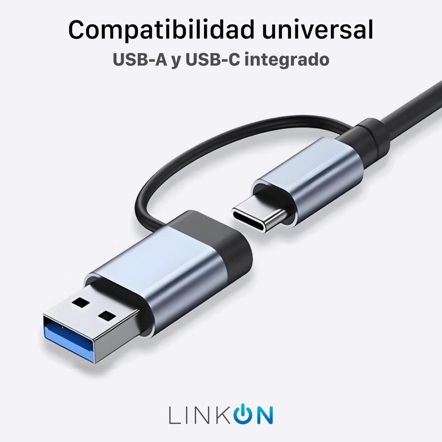 Hub Adaptador Usb C 5 en 2 Linkon Para Mac Macbook Windows-2