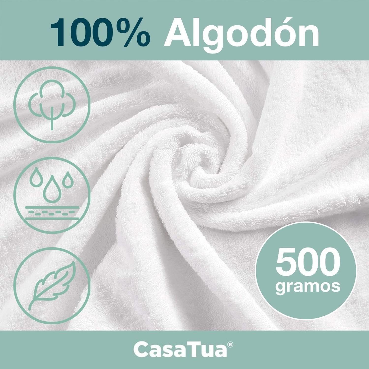 Toallas Baño Set x5 Algodón, son 2 Baño +2 Mano +1 Piso Baño-2