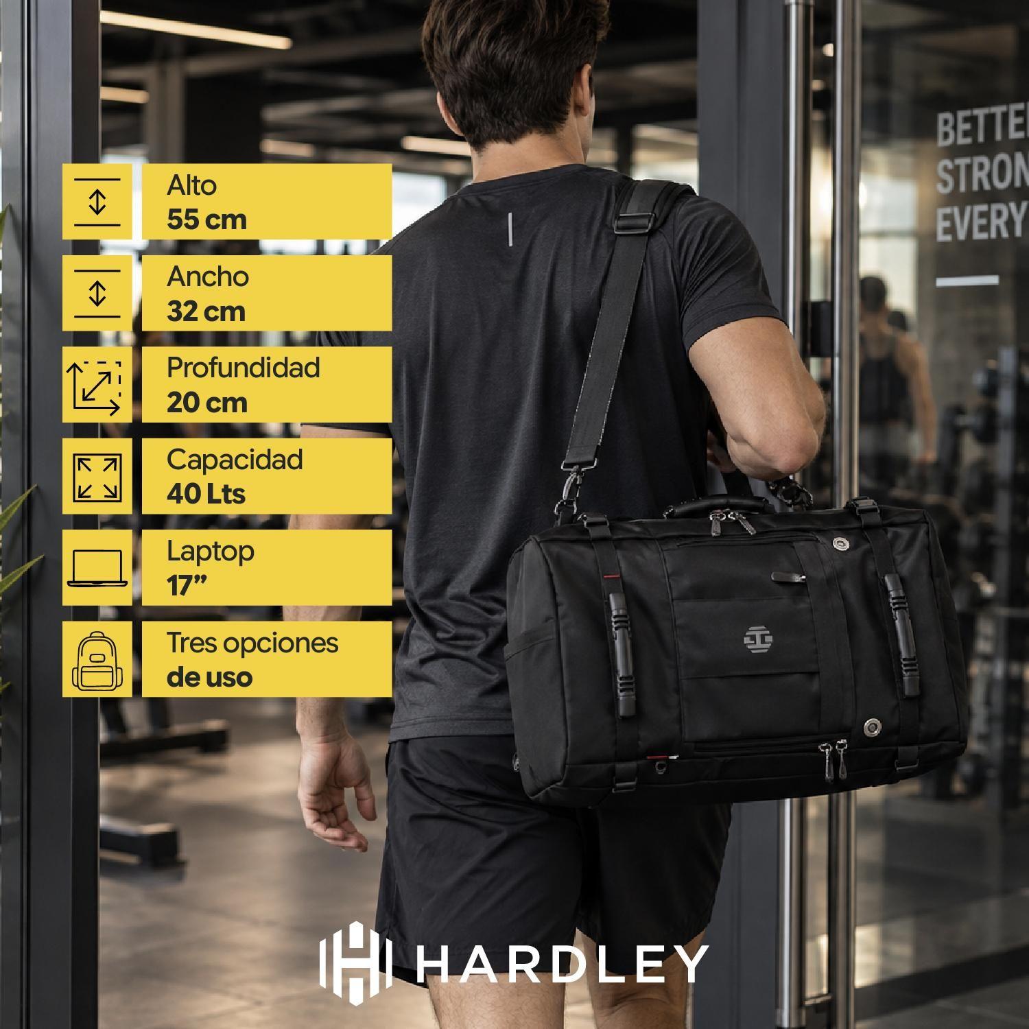 Mochila Bolso Viaje Hardley 40L Multiuso Notebook Avion-1