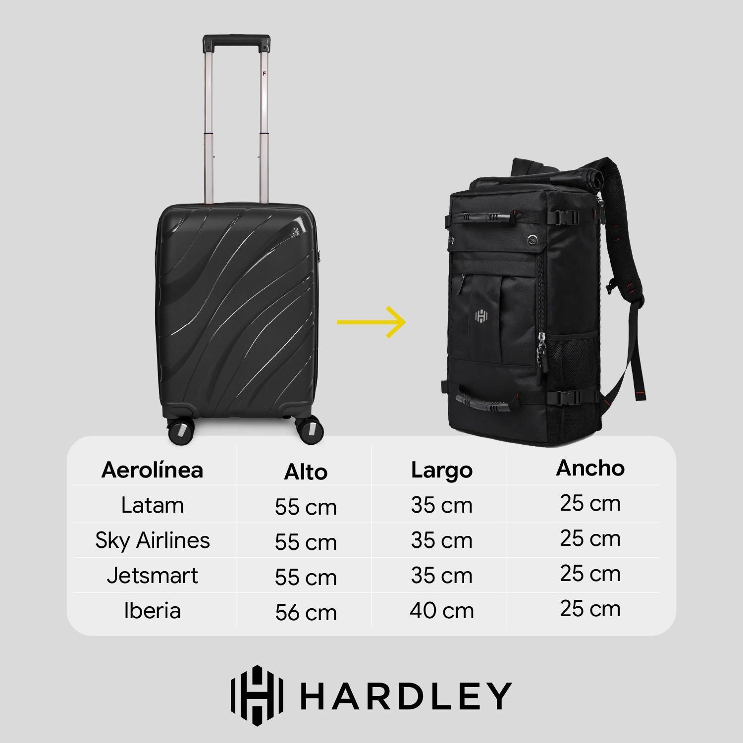 Mochila Bolso Viaje Hardley 40L Multiuso Notebook Avion-2