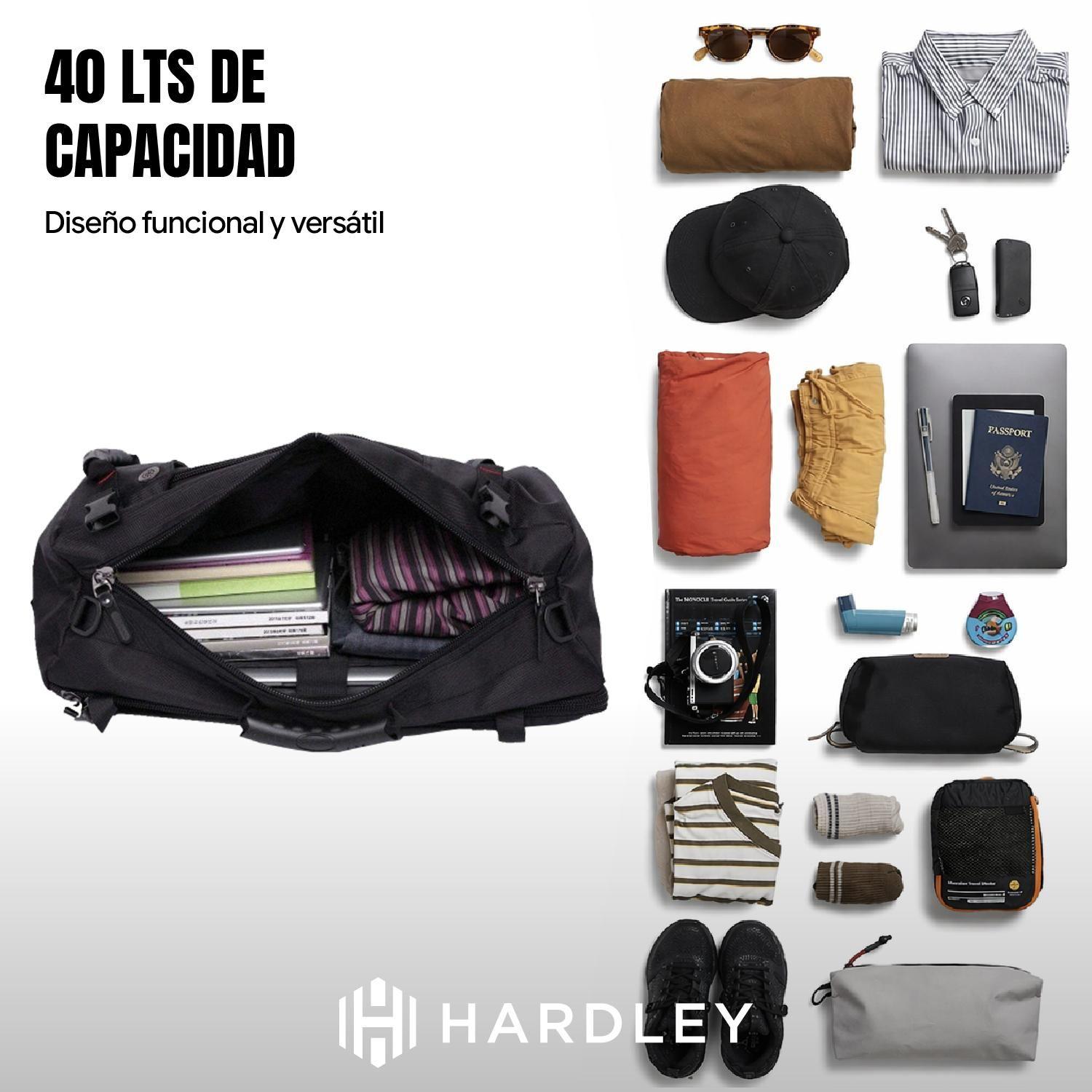 Mochila Bolso Viaje Hardley 40L Multiuso Notebook Avion-7
