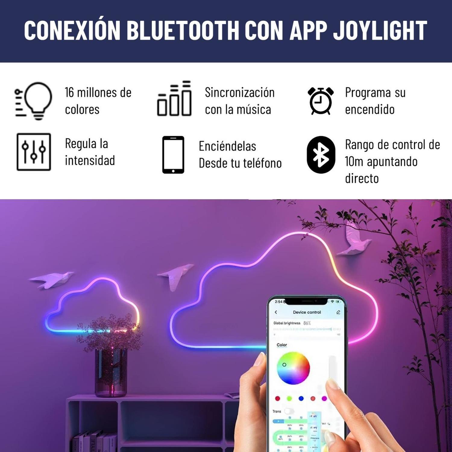 Tira Luz Led Neon 5 Mts Maxwell RGB Configurable Bluetooth-2