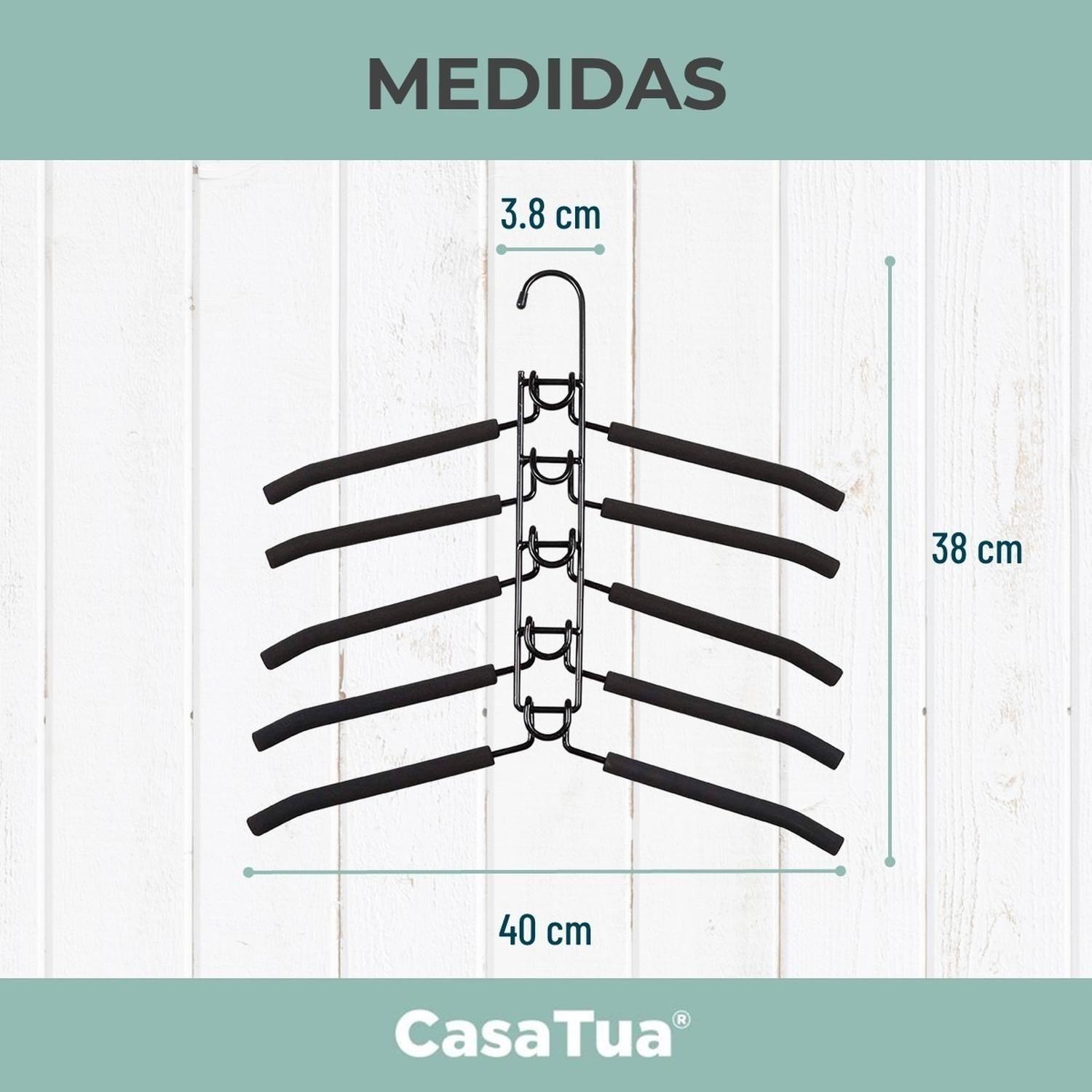 Colgadores Ropa Pack 2 Ganchos 5en1 Antideslizante CasaTua-7