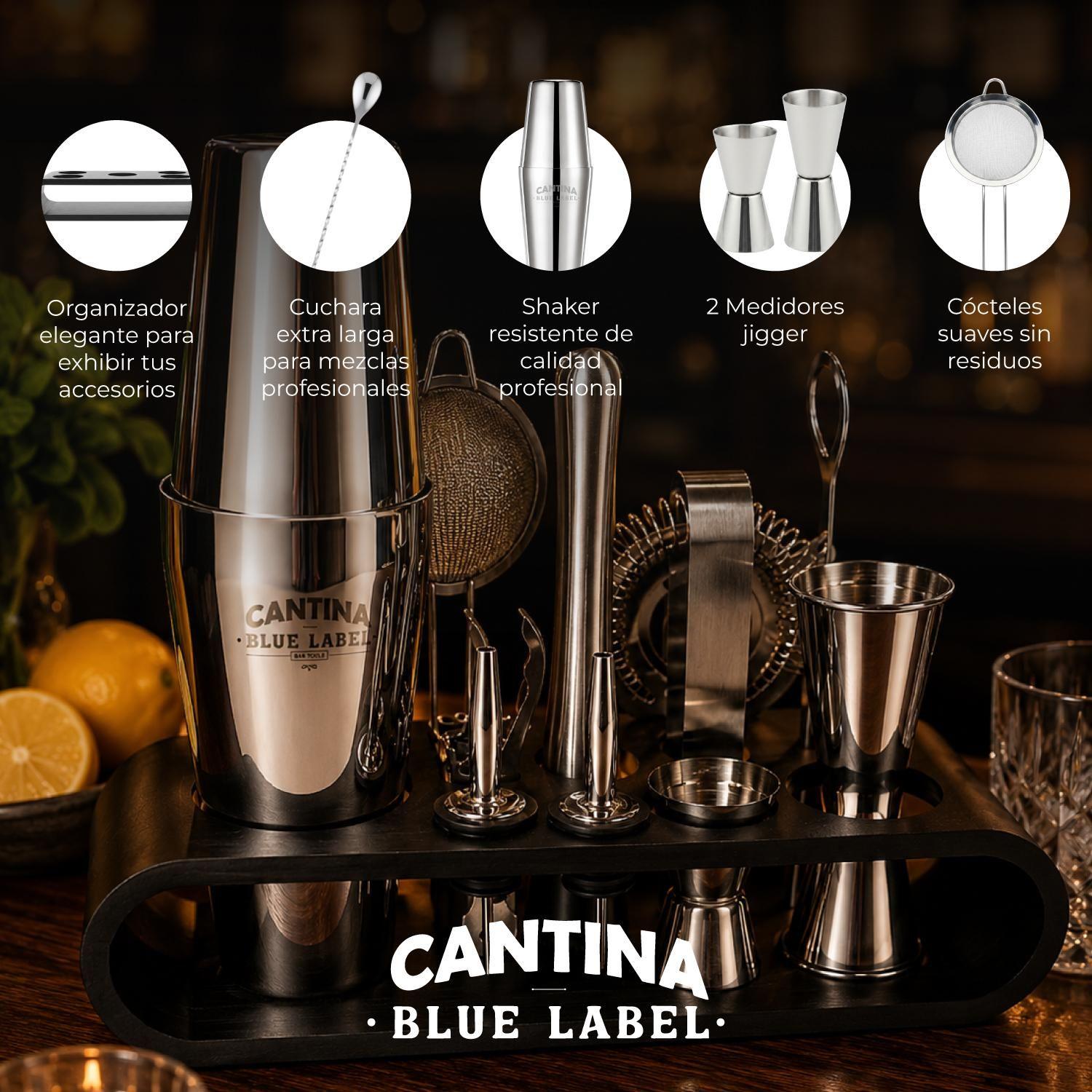 Coctelera Set Bartender Cantina Profesional Acero Inoxidable-5
