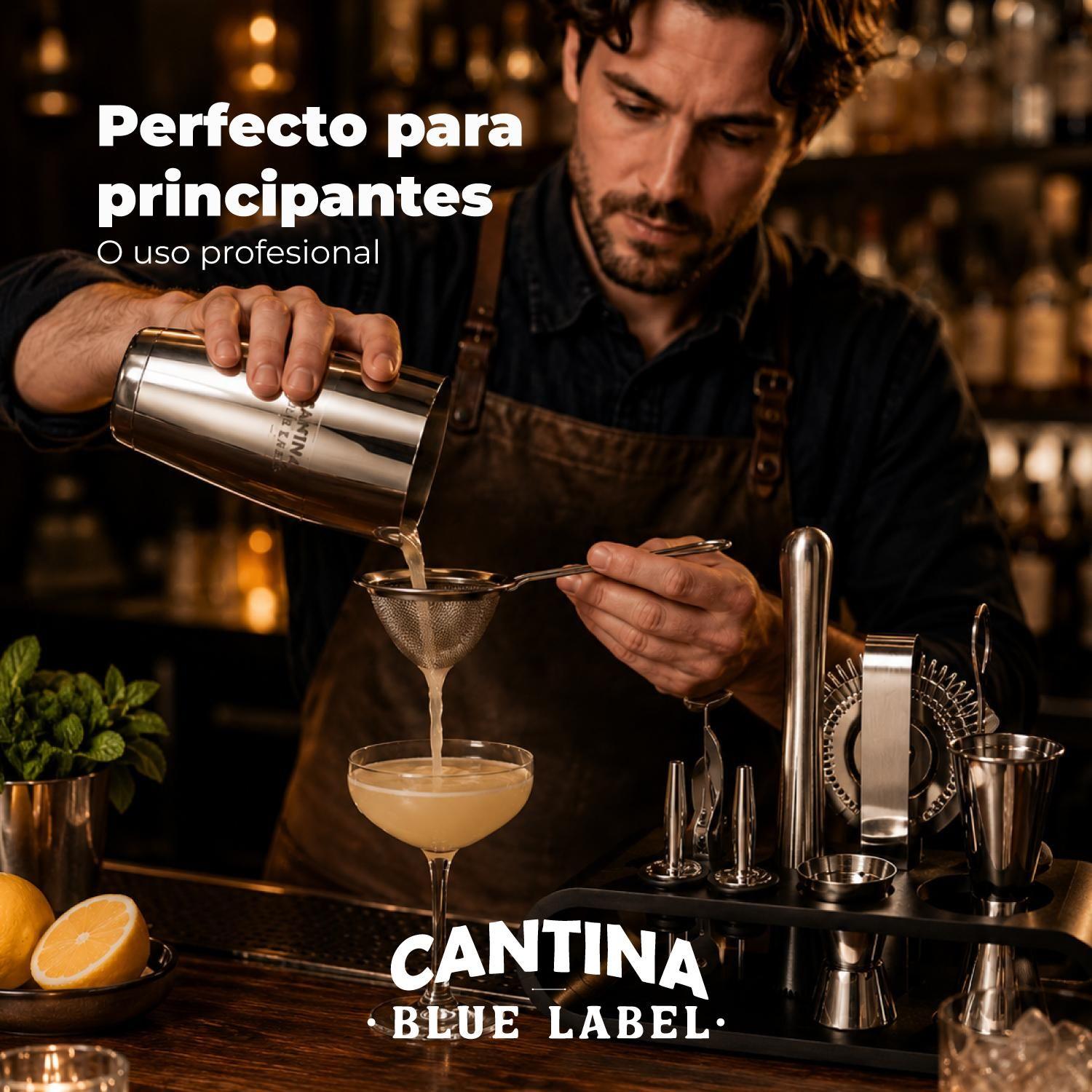 Coctelera Set Bartender Cantina Profesional Acero Inoxidable-6