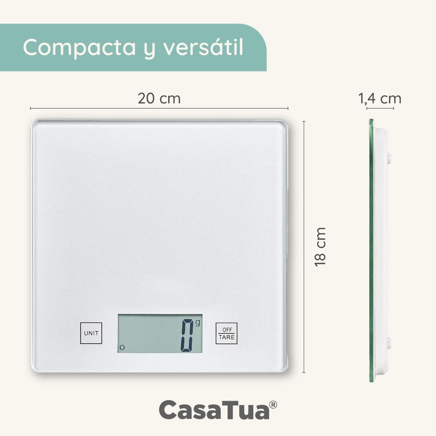 Pesa Digital Cocina CasaTua Balanza Alimentos hasta 5 Kilos-8