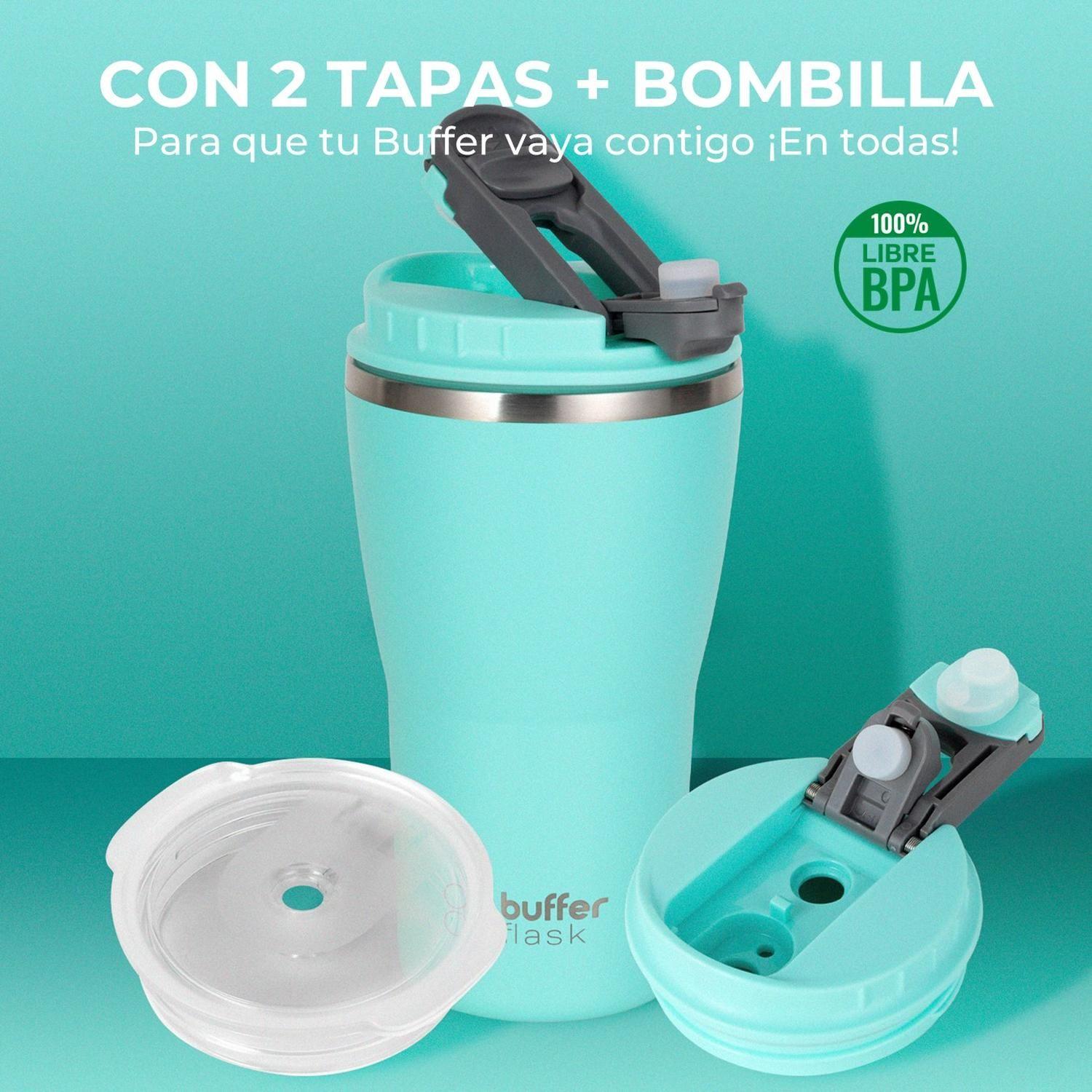 Vaso Termico Café 420ml Buffer Inox+Tapa-2