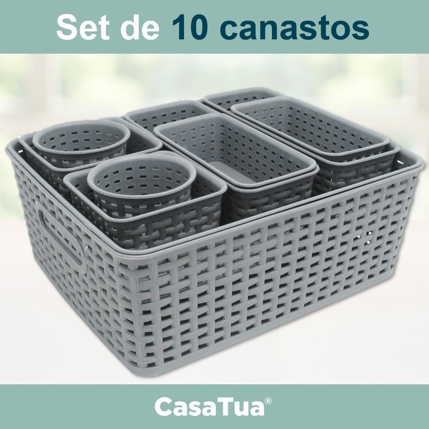 Canastos Organizadores Set de 10 unids Cocina Baño Multiuso-2