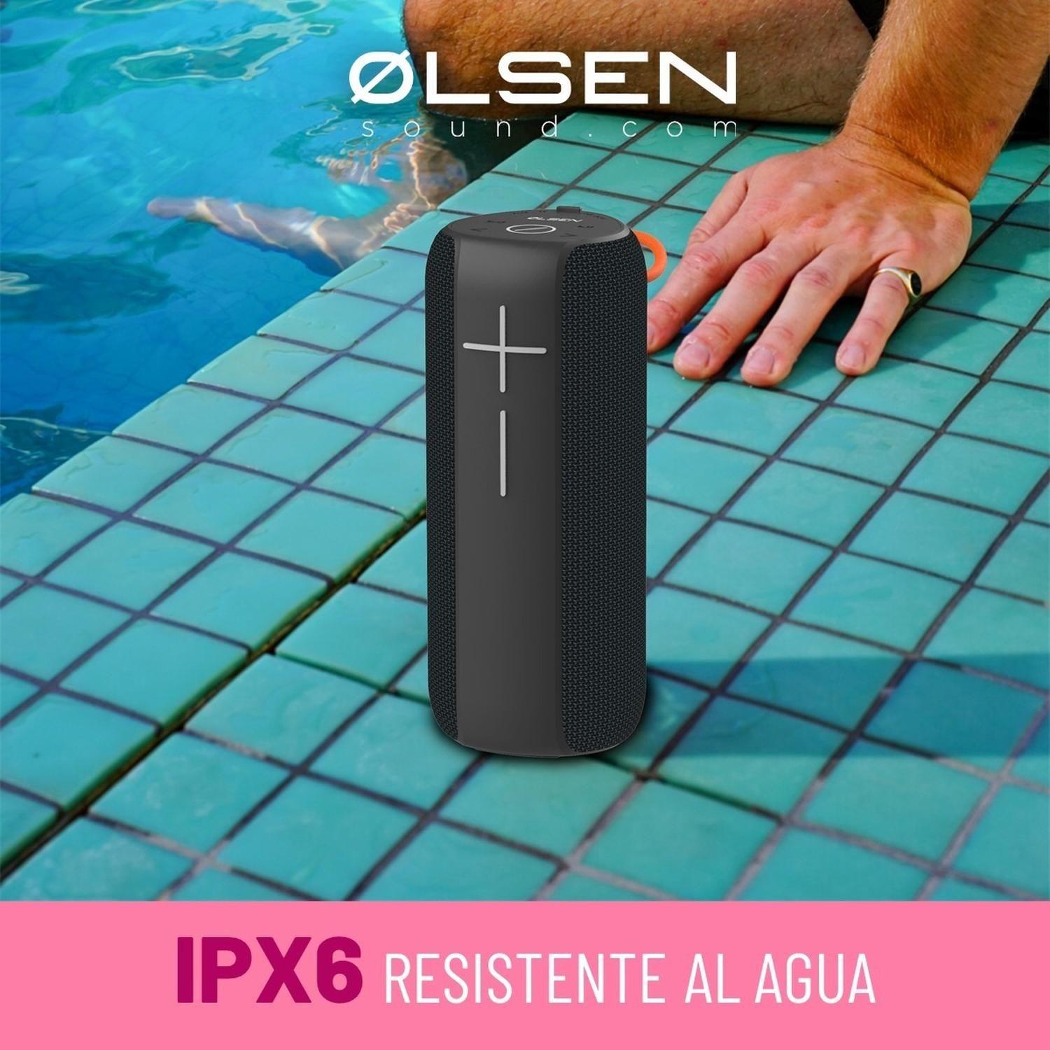 Parlante Bluetooth Portatil Olsen 10W Resiste Agua IPX6 TWS-2