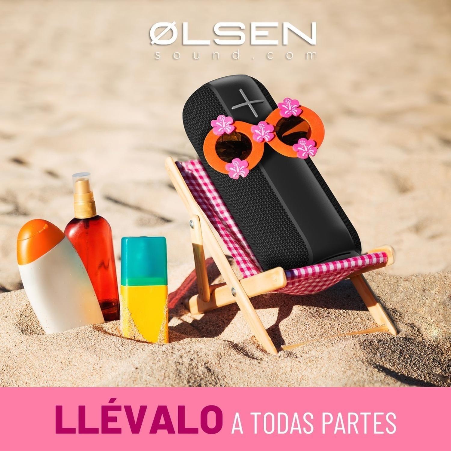 Parlante Bluetooth Portatil Olsen 10W Resiste Agua IPX6 TWS-6