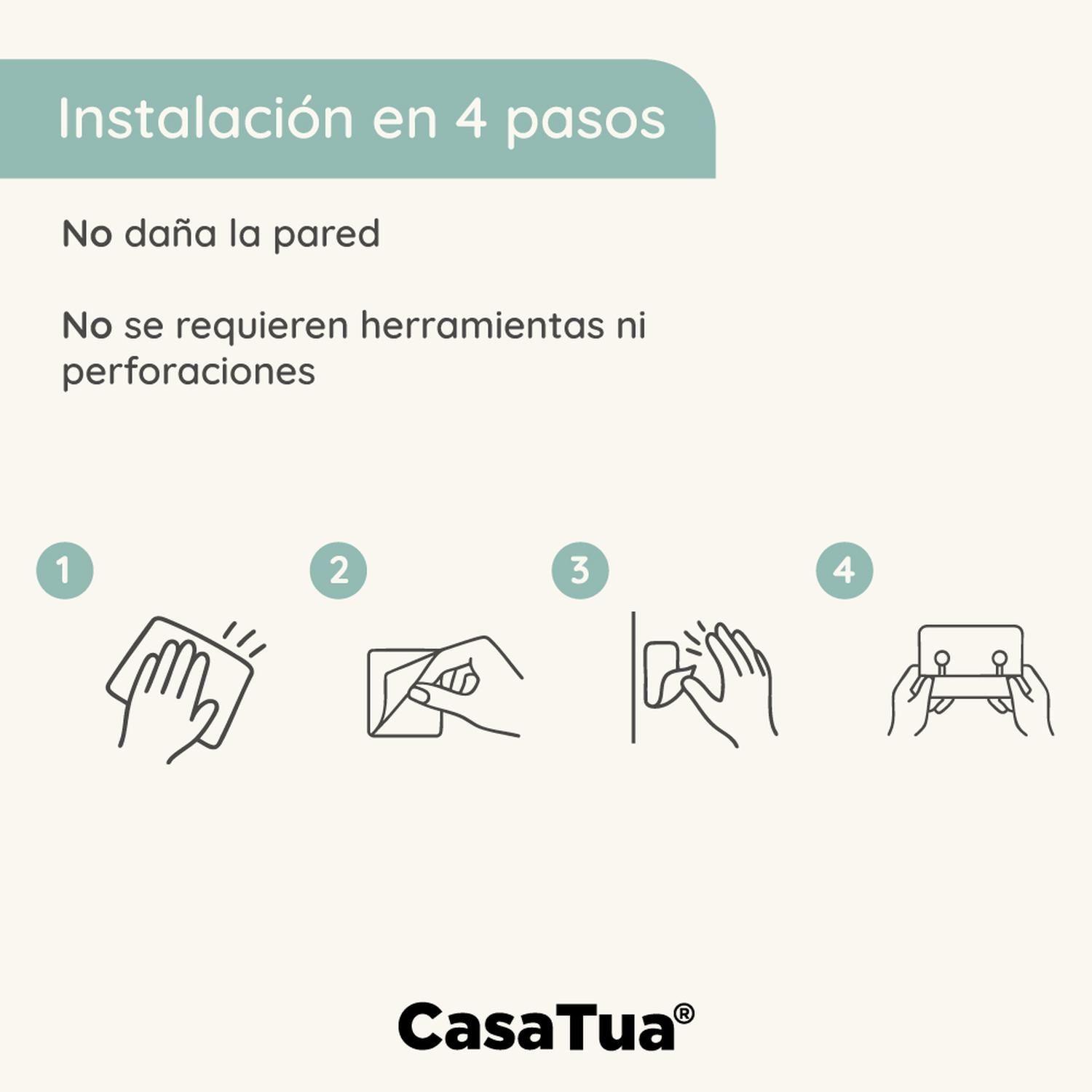 Organizador De Ducha Repisa Baño Adhesivo Set 2 Inoxidable  Black Negro Grey-5