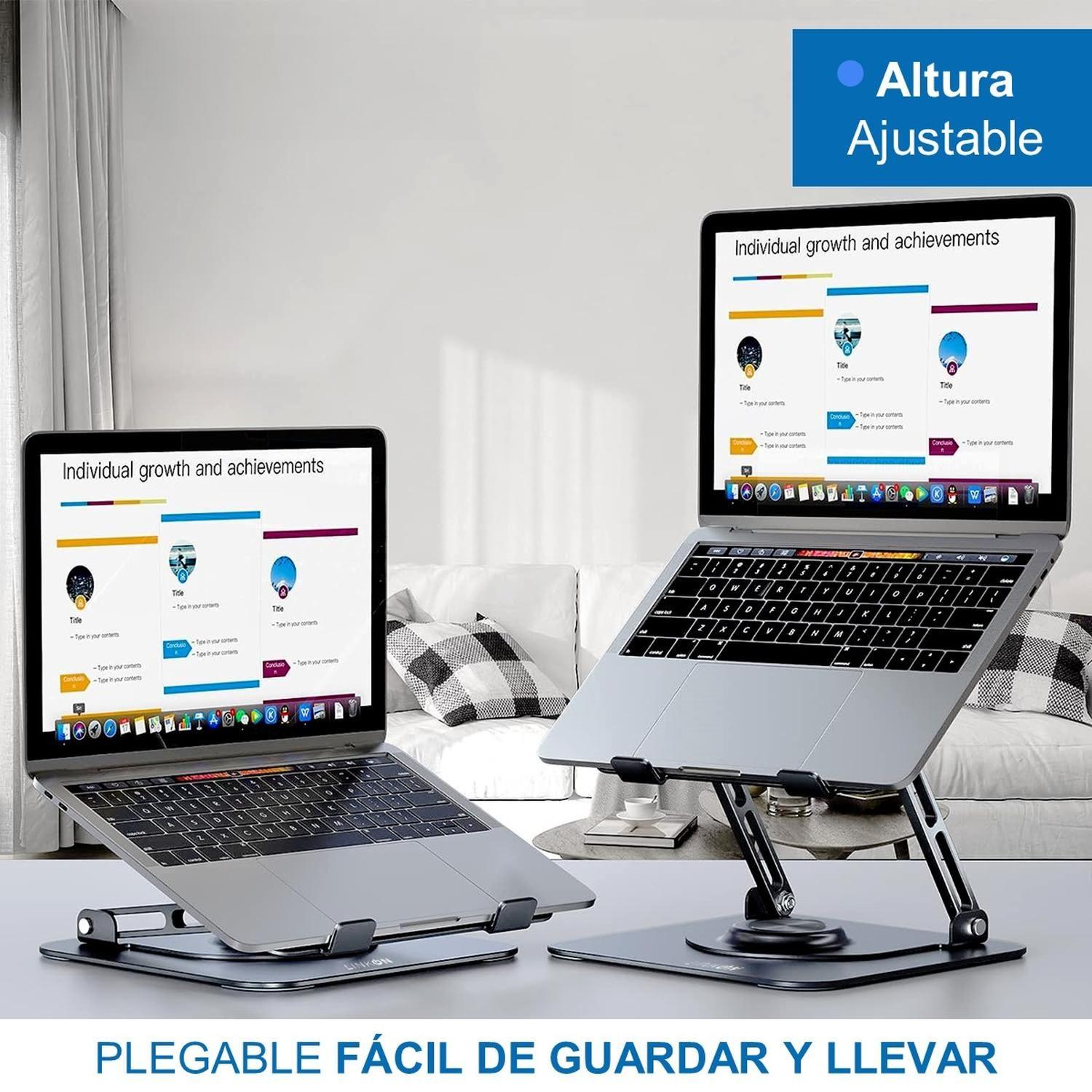 Soporte Notebook Base Aluminio Giro 360 Linkon-2