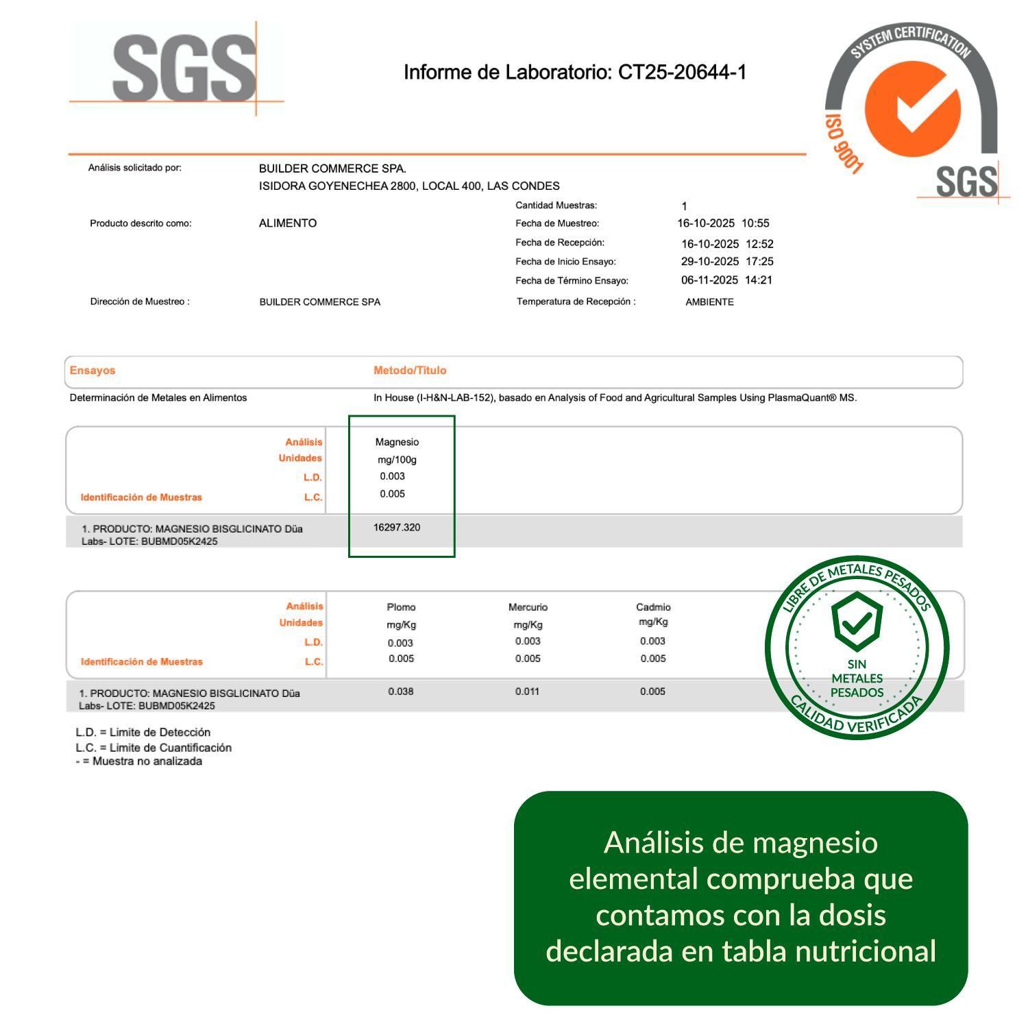 Magnesio Bisglicinato Düa Labs® 120 Cápsulas Para 60 días-5