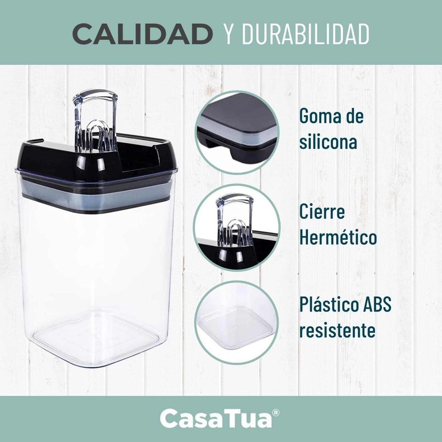 Contenedores Alimento Hermeticos Set 5 Apilable Cierre Facil-1