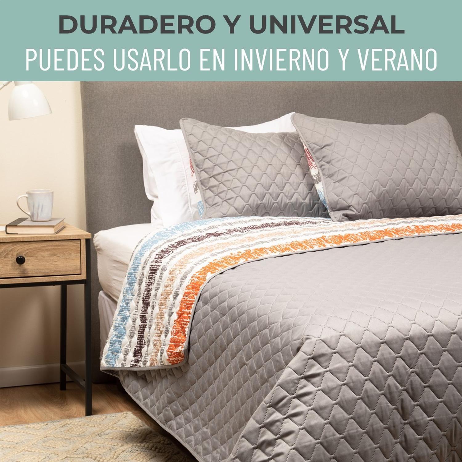 Cubrecama Cobertor Quilt Reversible fundas King y Super King-7