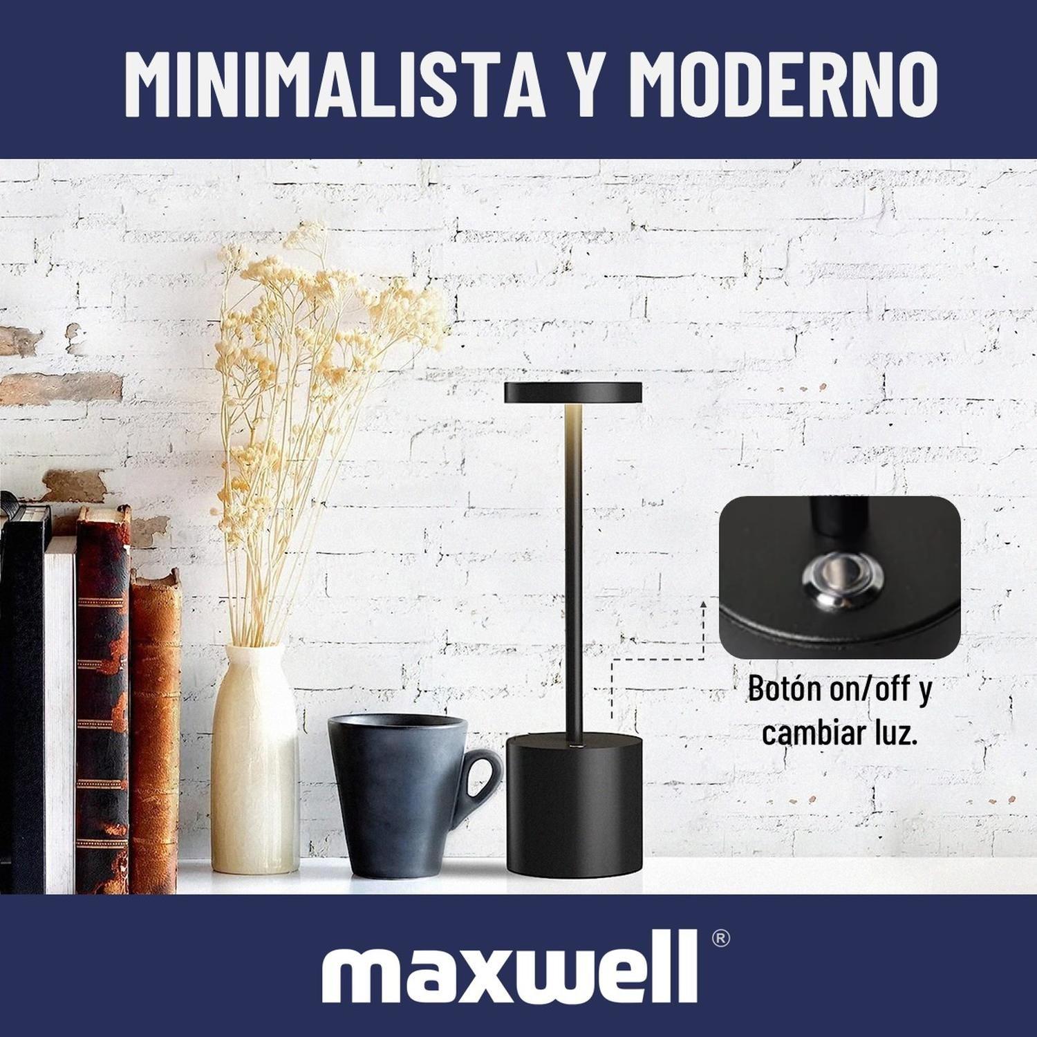Lampara Led Velador Mesa Escritorio Maxwell Minimalista-2