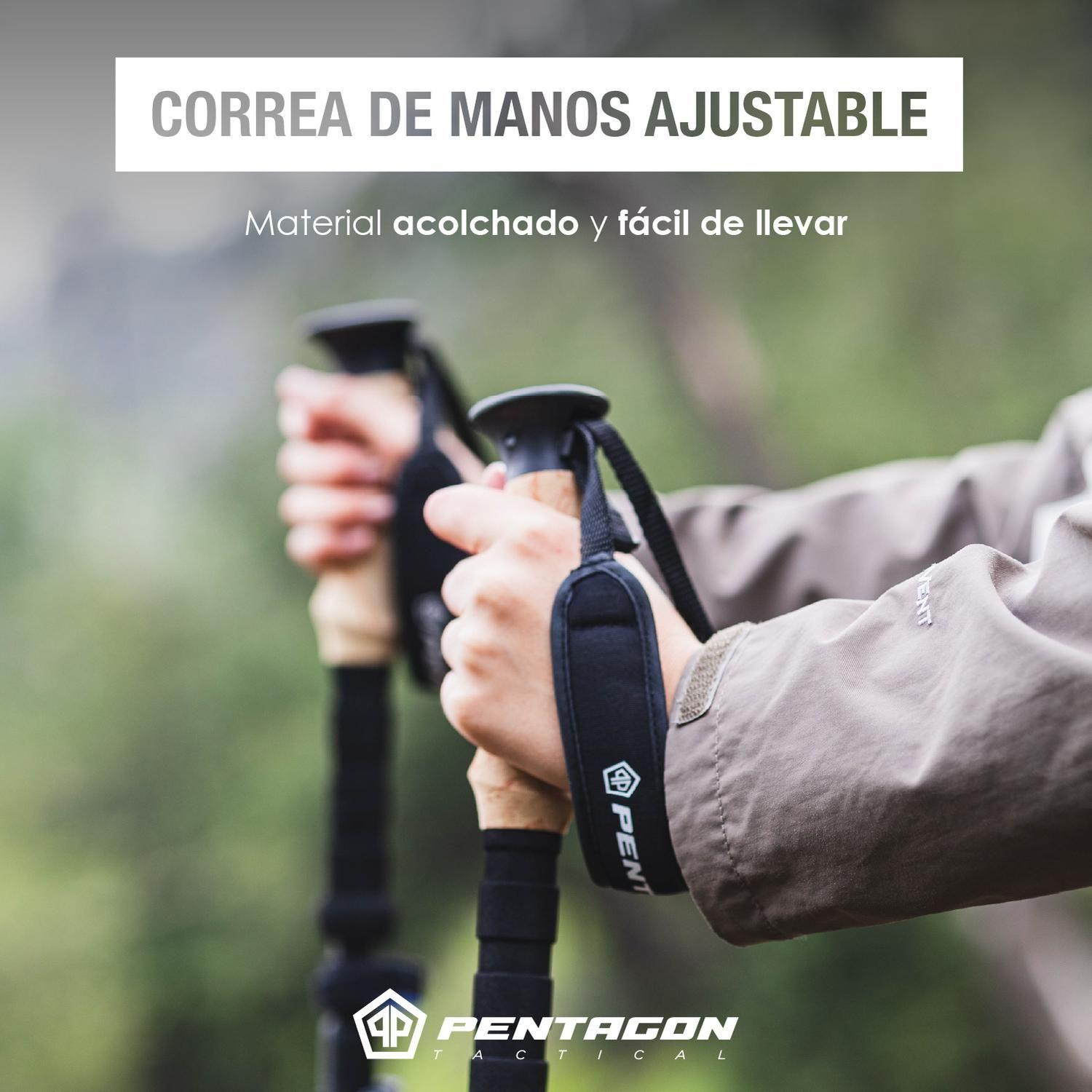Bastones Trekking Ajustable Aluminio Pentagon Profesional x2-2