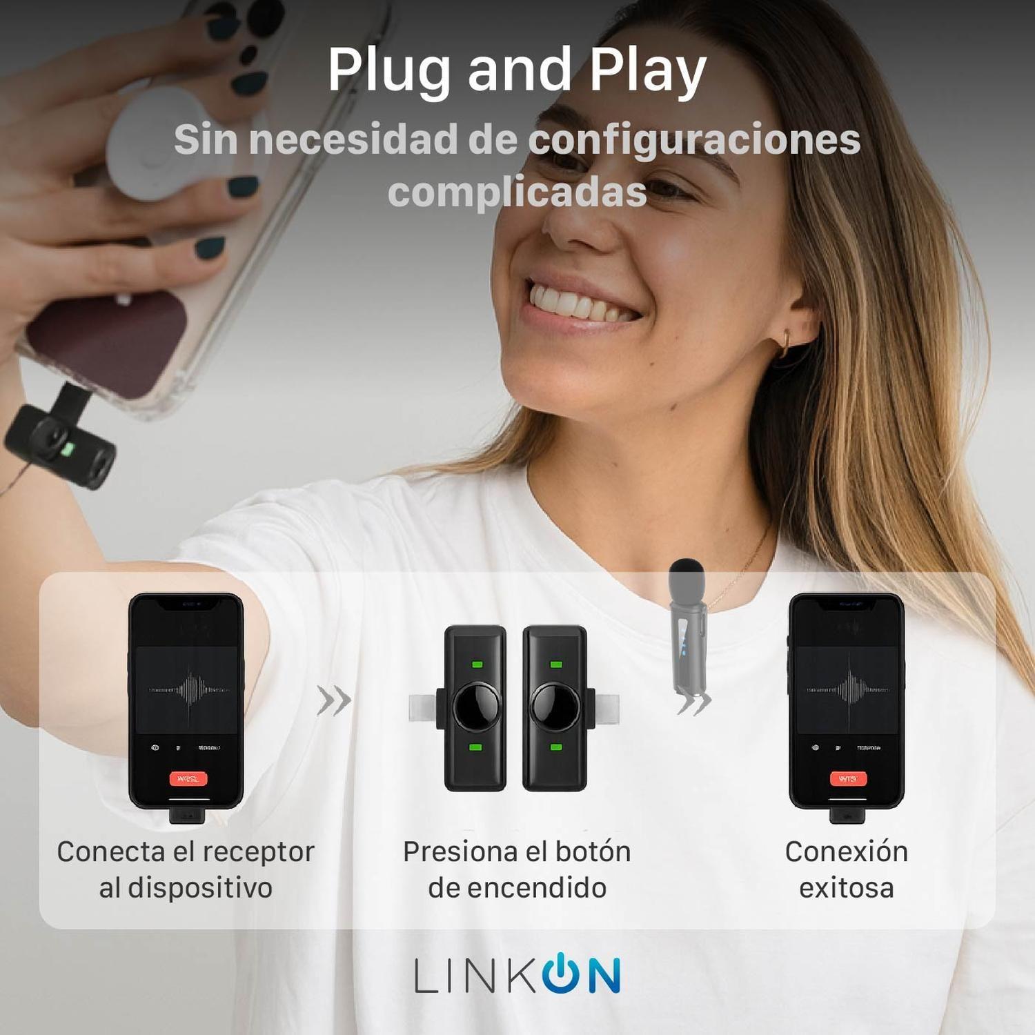 Microfono Inalambrico Solapa Lavalier Linkon con Windshield-4