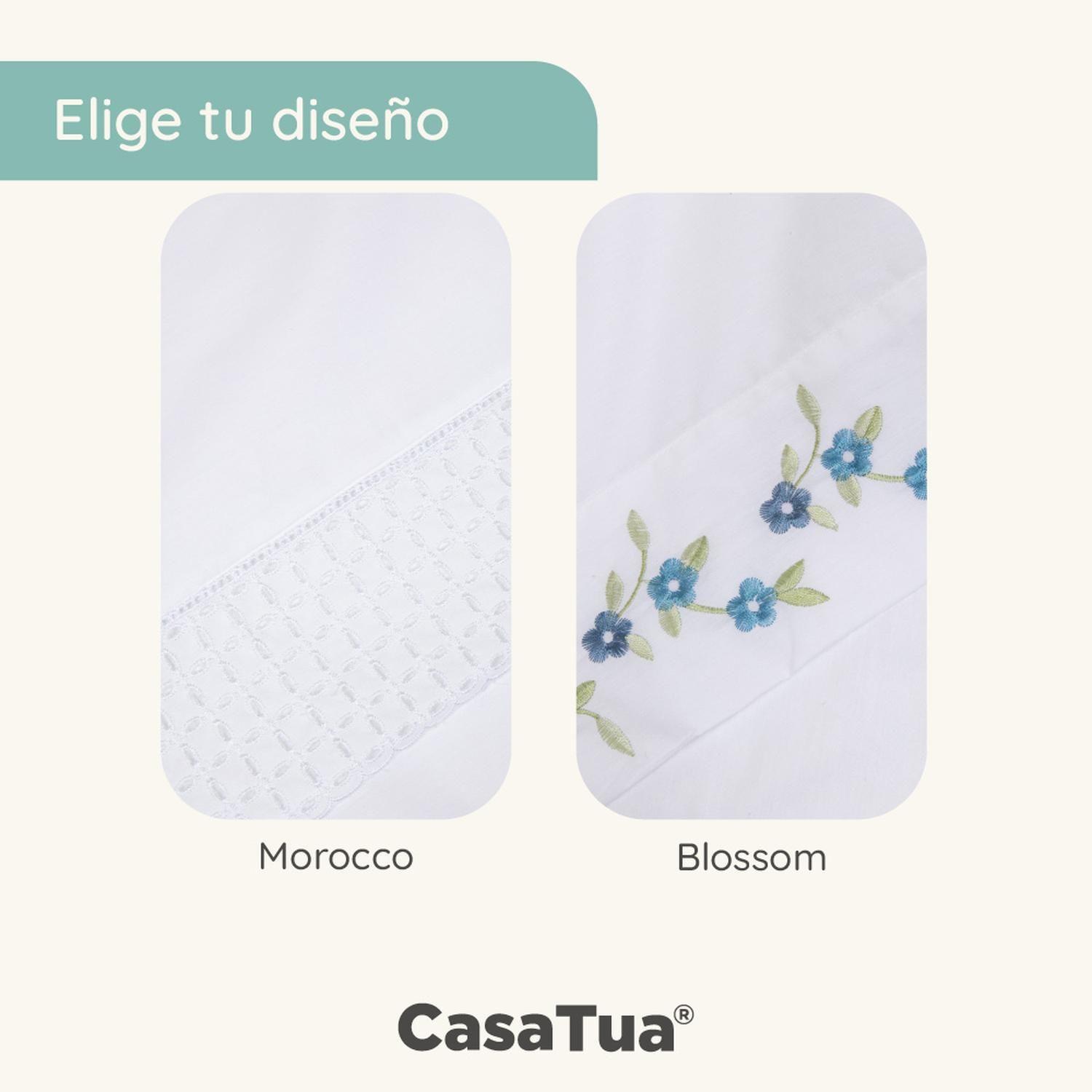 Sabanas Bordadas CasaTua + Funda 1.5 Plazas-6