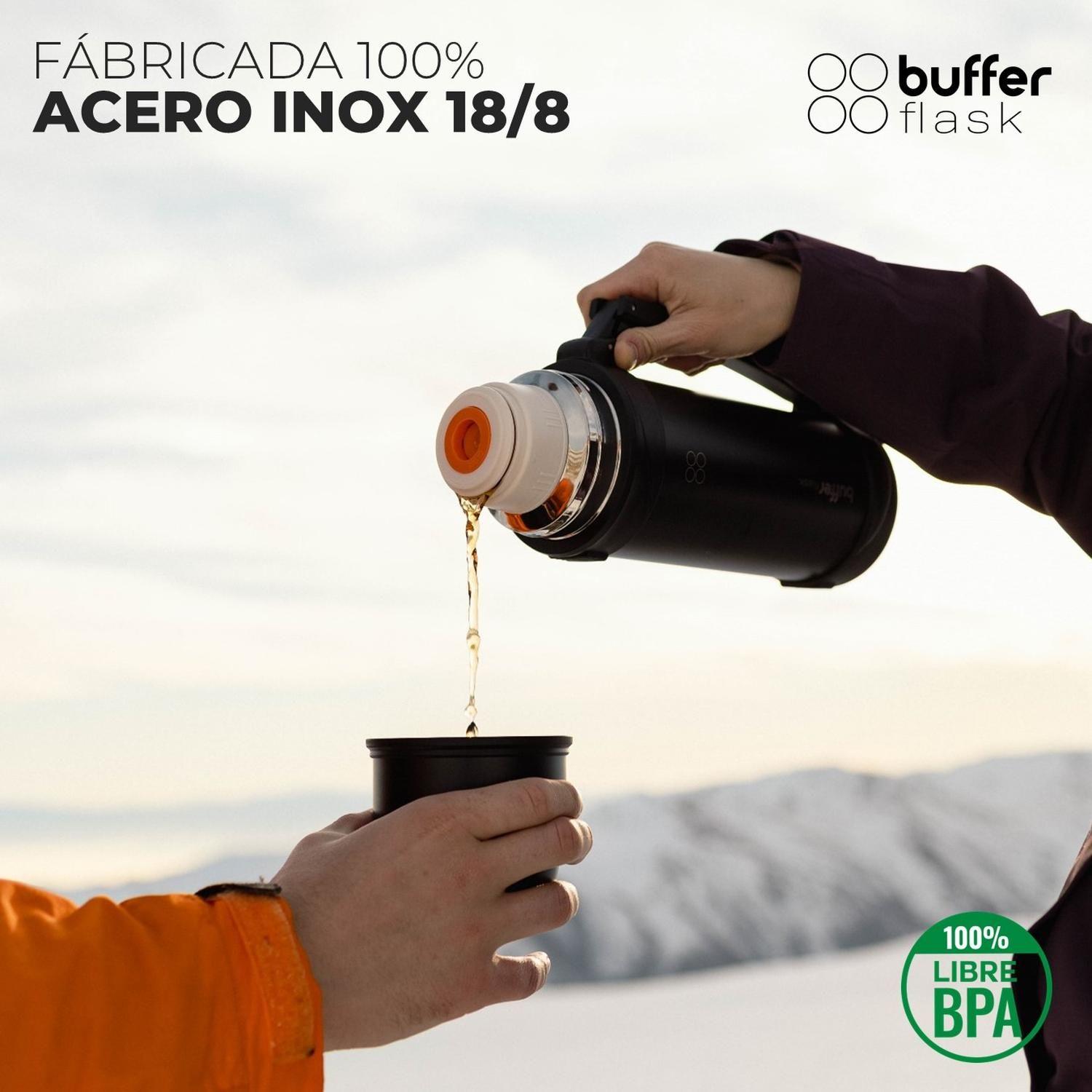 Termo Agua Bebidas Buffer 1,2 Lt Acero Inoxidable Frio Calor-3