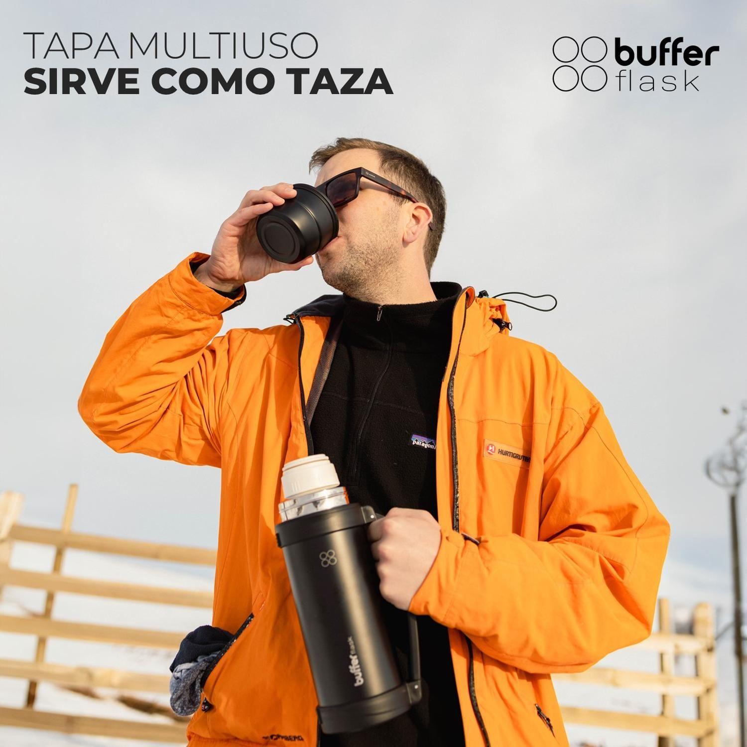 Termo Agua Bebidas Buffer 1,2 Lt Acero Inoxidable Frio Calor-5