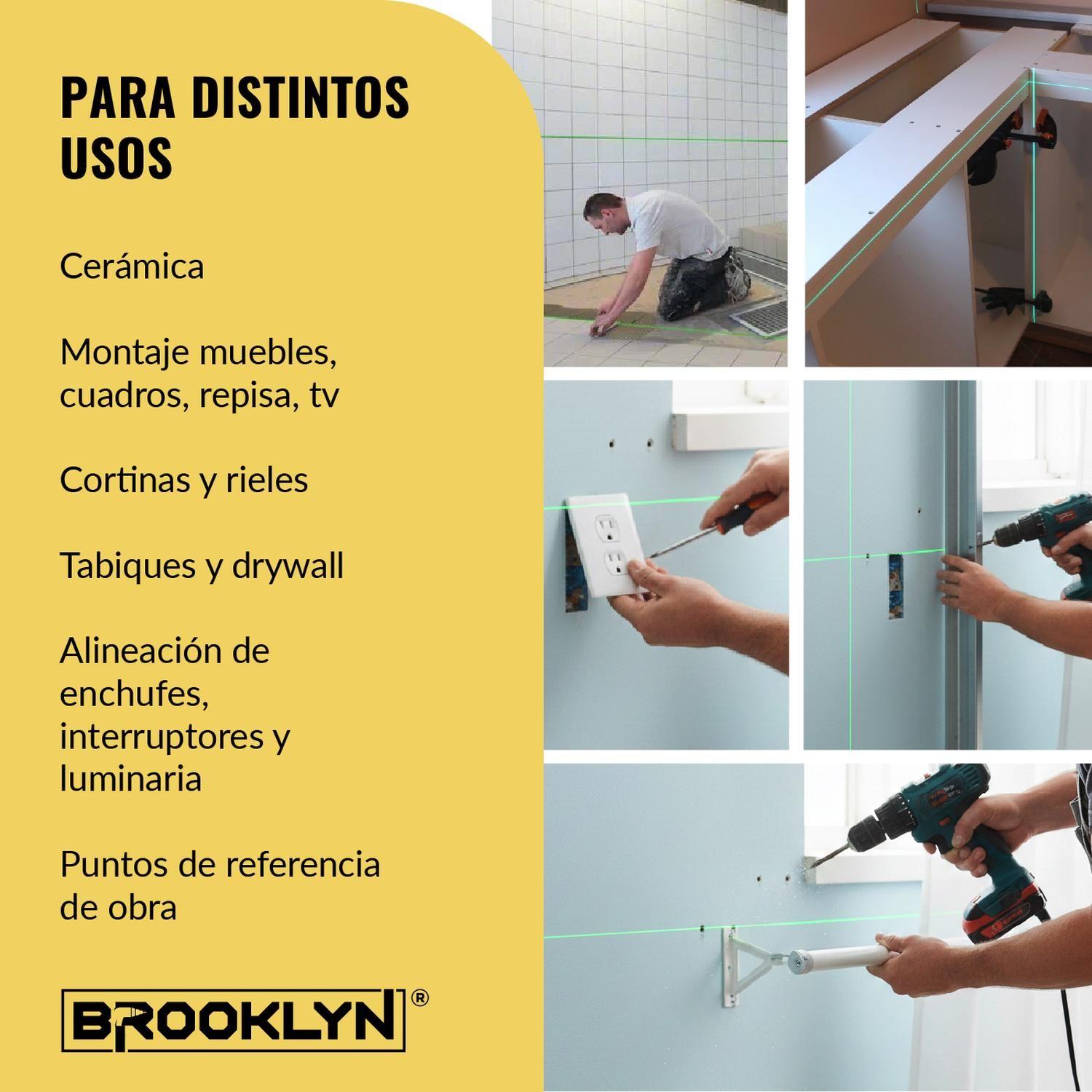 Nivel Laser Autonivelante Verde Herramientas Brooklyn 40 Mts-4