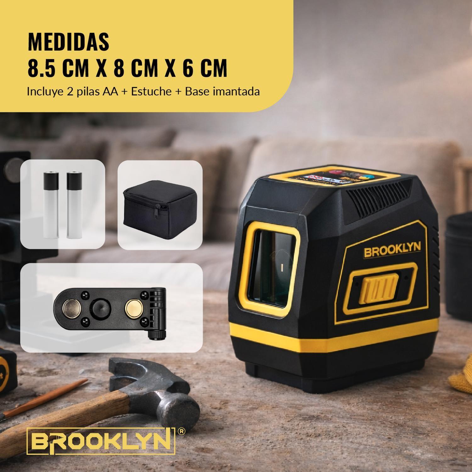 Nivel Laser Autonivelante Verde Herramientas Brooklyn 40 Mts-8