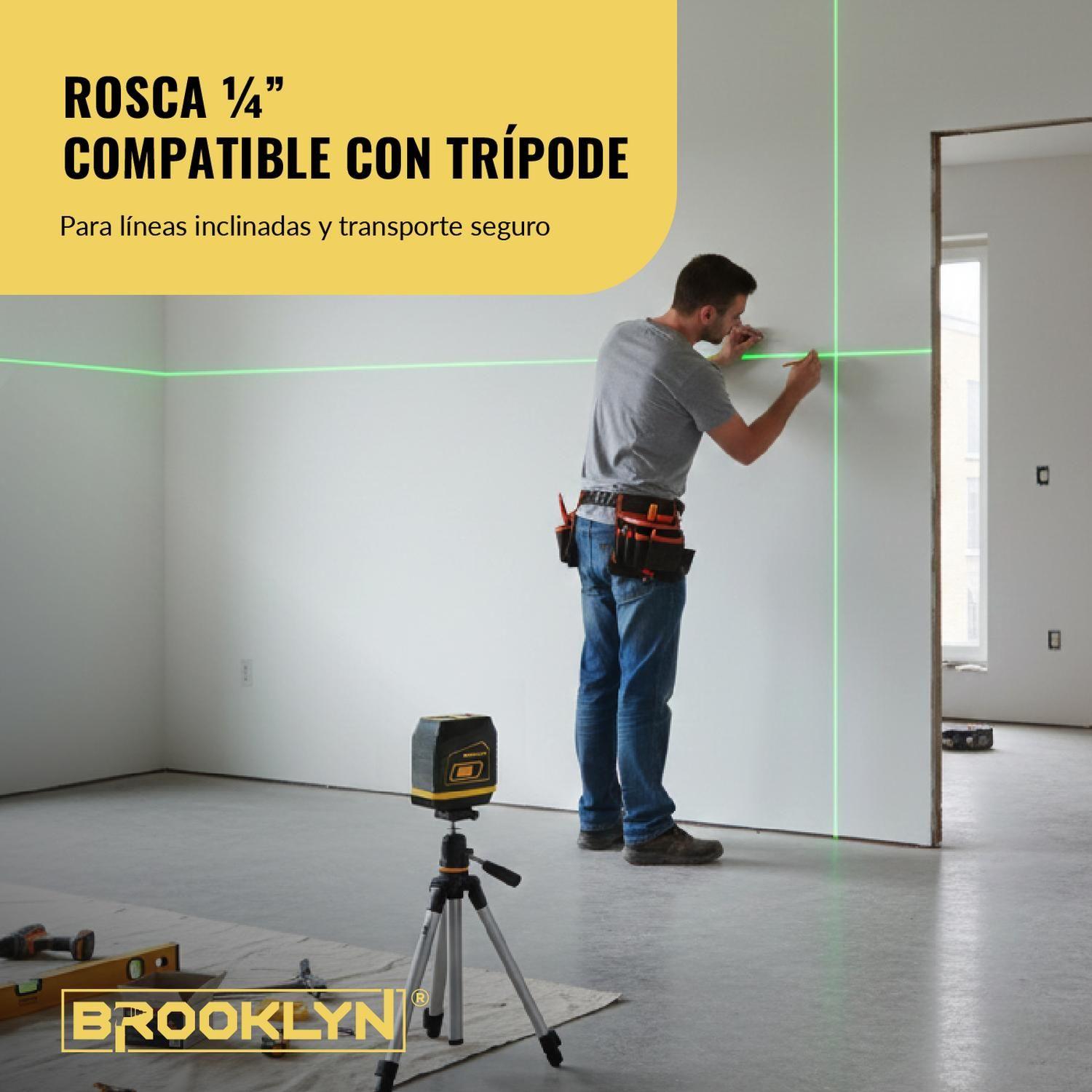 Nivel Laser Autonivelante Verde Herramientas Brooklyn 40 Mts-9