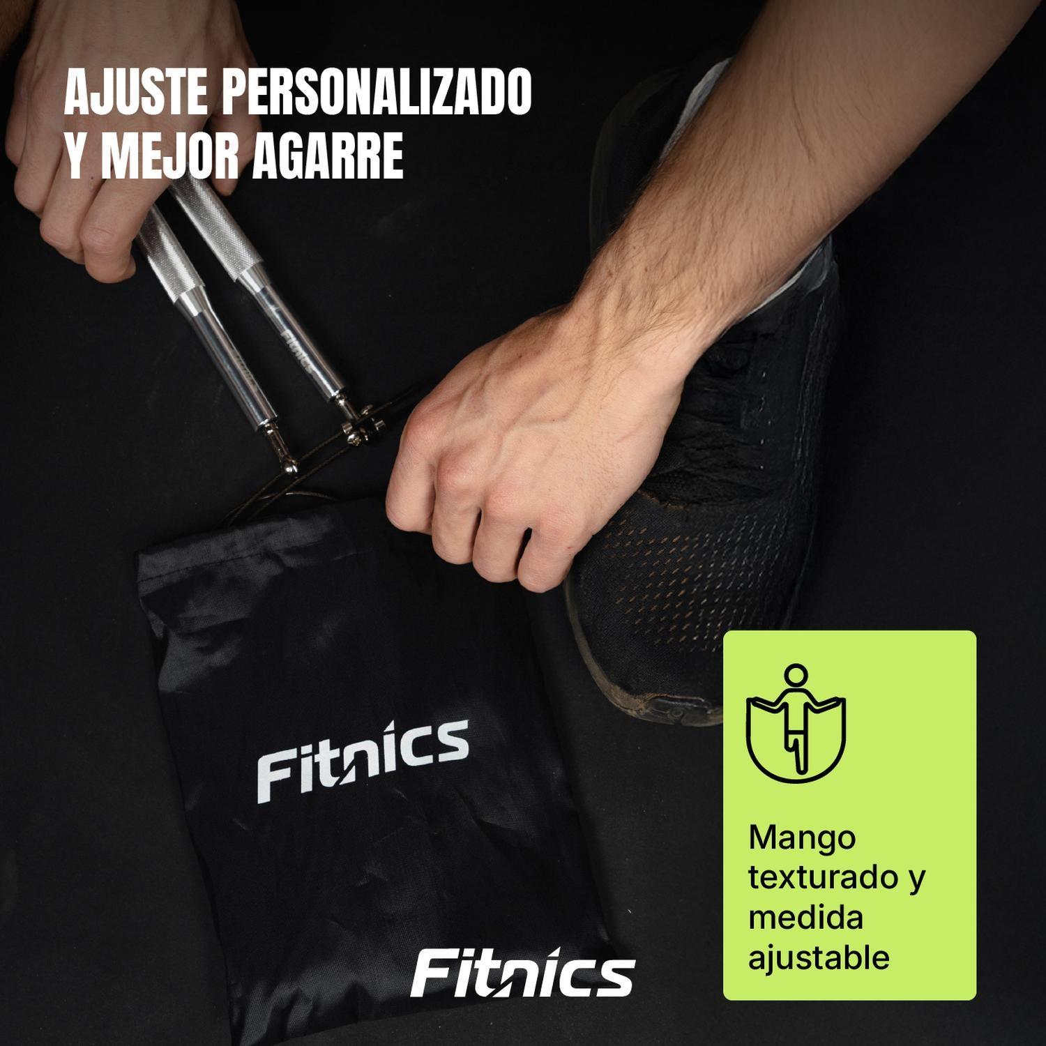 Cuerda Saltar Ajustable con Peso Profesional Cardio Crossfit Silver plateado-5