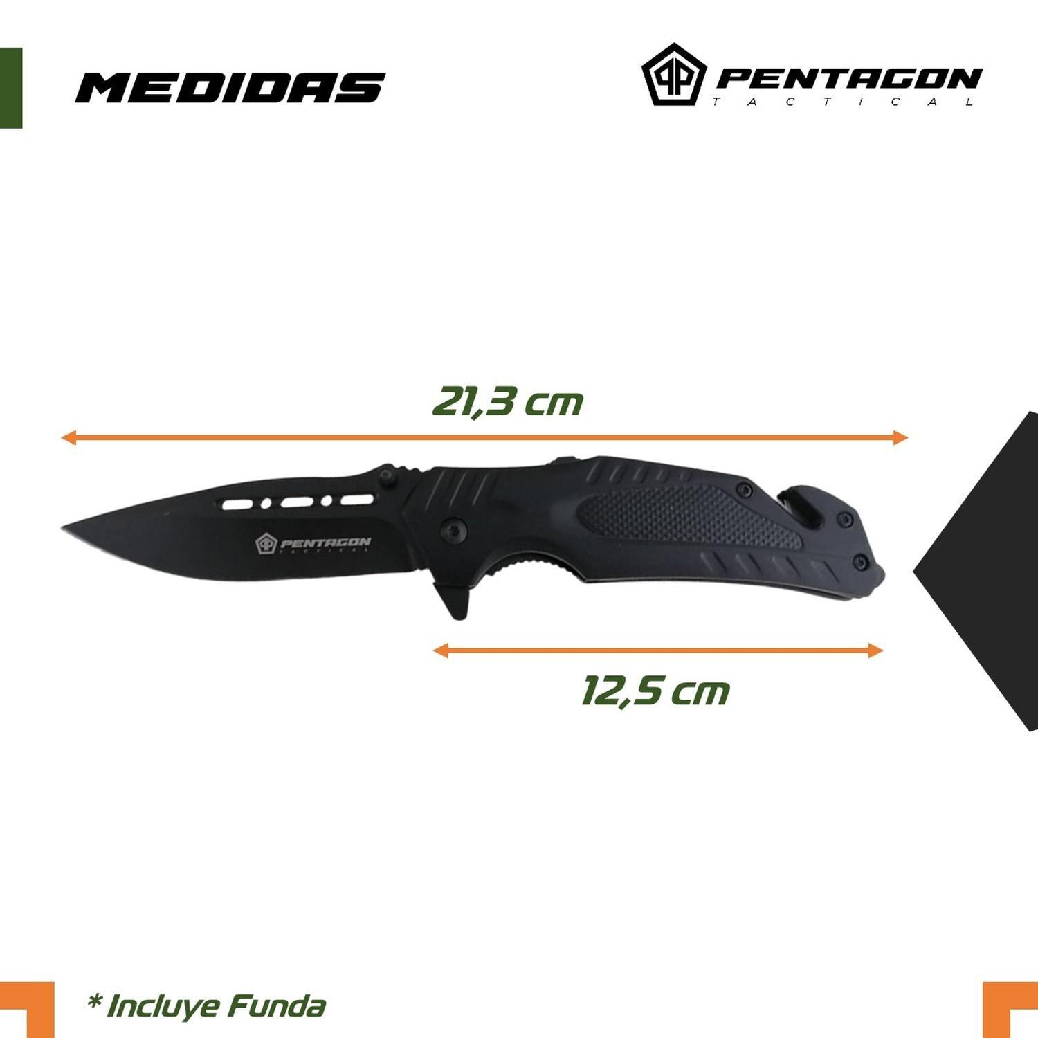 Cuchillo Tactico Navaja Pentagon Caza Supervivencia Camping Hannibal-4