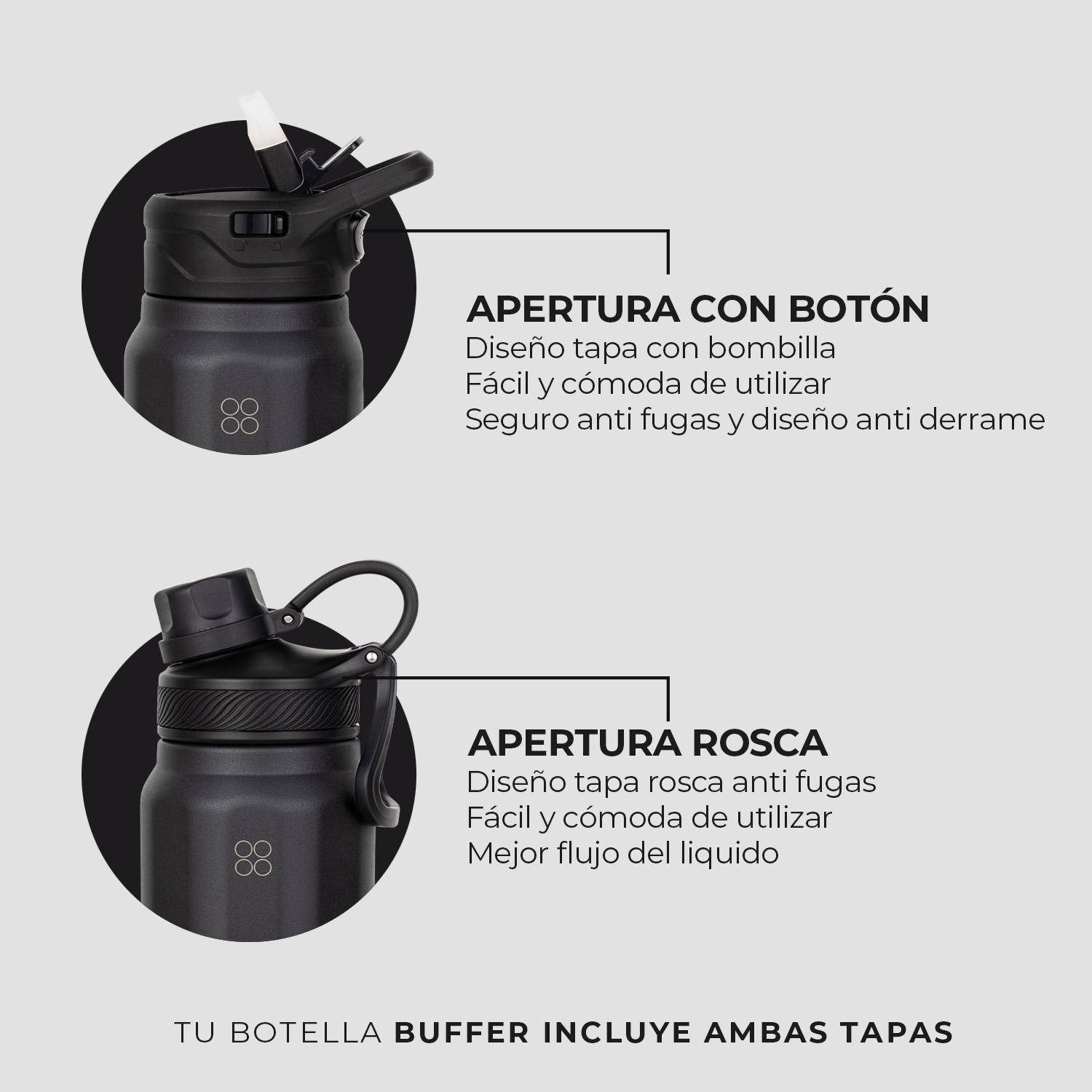 Botella Termica de Agua Acero Inoxidable 700 ml Buffer + Tapa-4