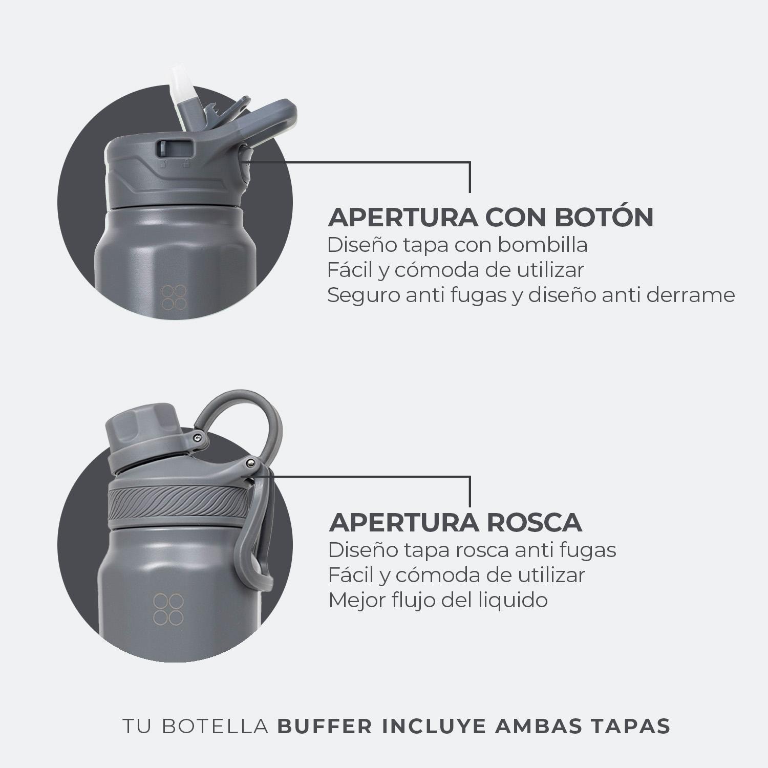 Botella Termica de Agua Acero Inoxidable 700 ml Buffer + Tapa-4
